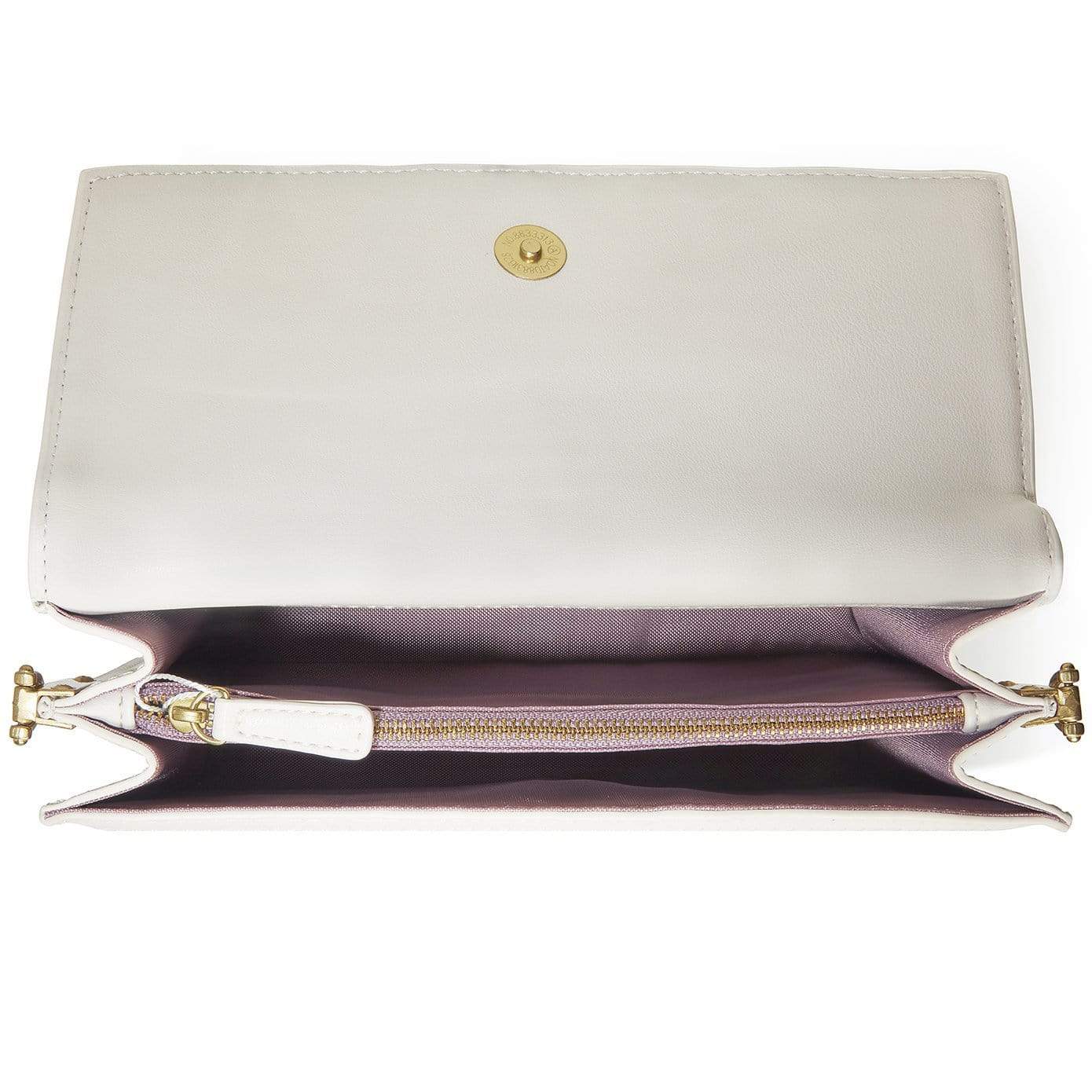 Vegan Leather Shoulder & Crossbody Bag for Women | Daisy Design in White | Perfect for Work, Travel & Everyday Use