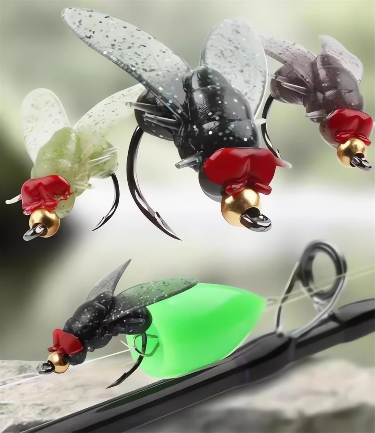 2024 New Bionic Fly Fishing Lures Kit - Simulated Flies Attractor Bait Hooks, Trout Jigs & Swimbaits for Bass Fishing | Perfect for Freshwater Streams & Fly Fishing Adventures