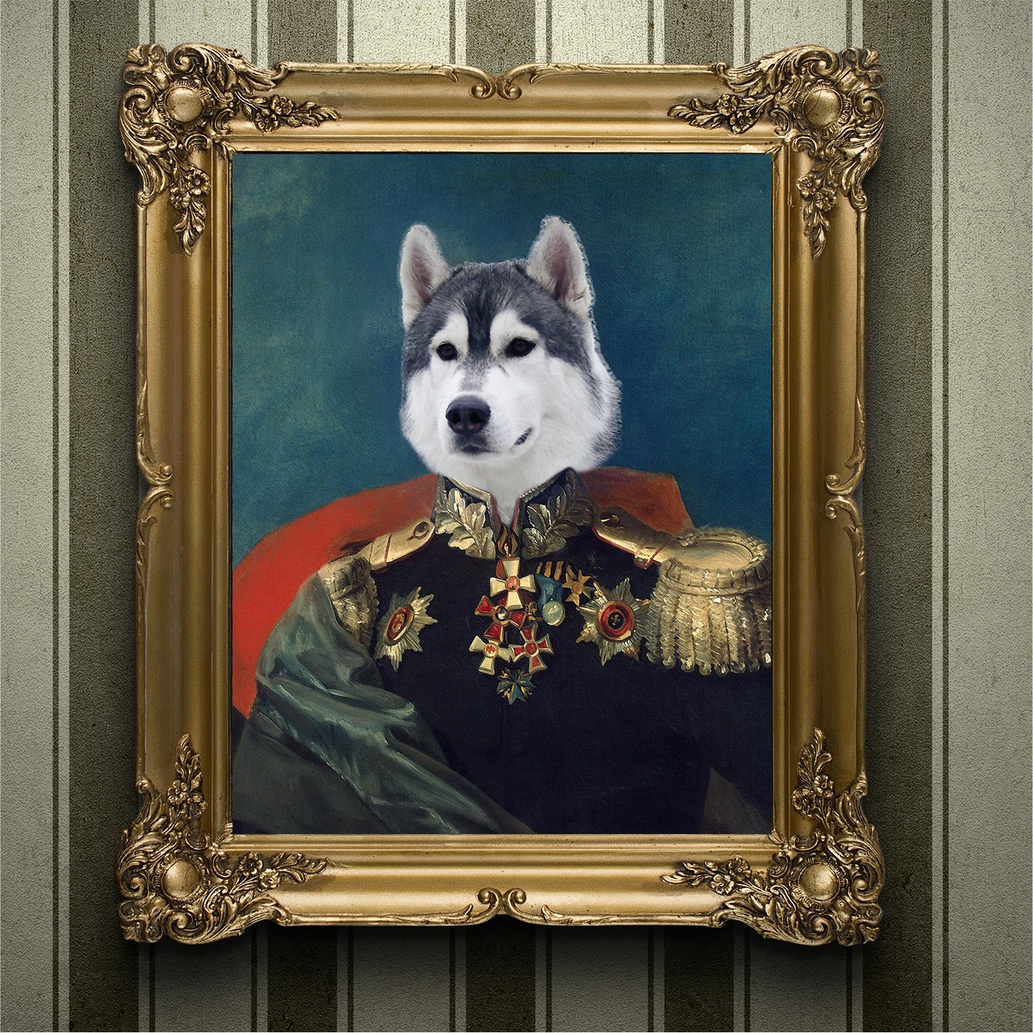 General Bark Reporting for Duty Digital File Print - Patriotic Dog SVG, PNG, DXF - Perfect for DIY T-Shirts, Mugs & Home Decor