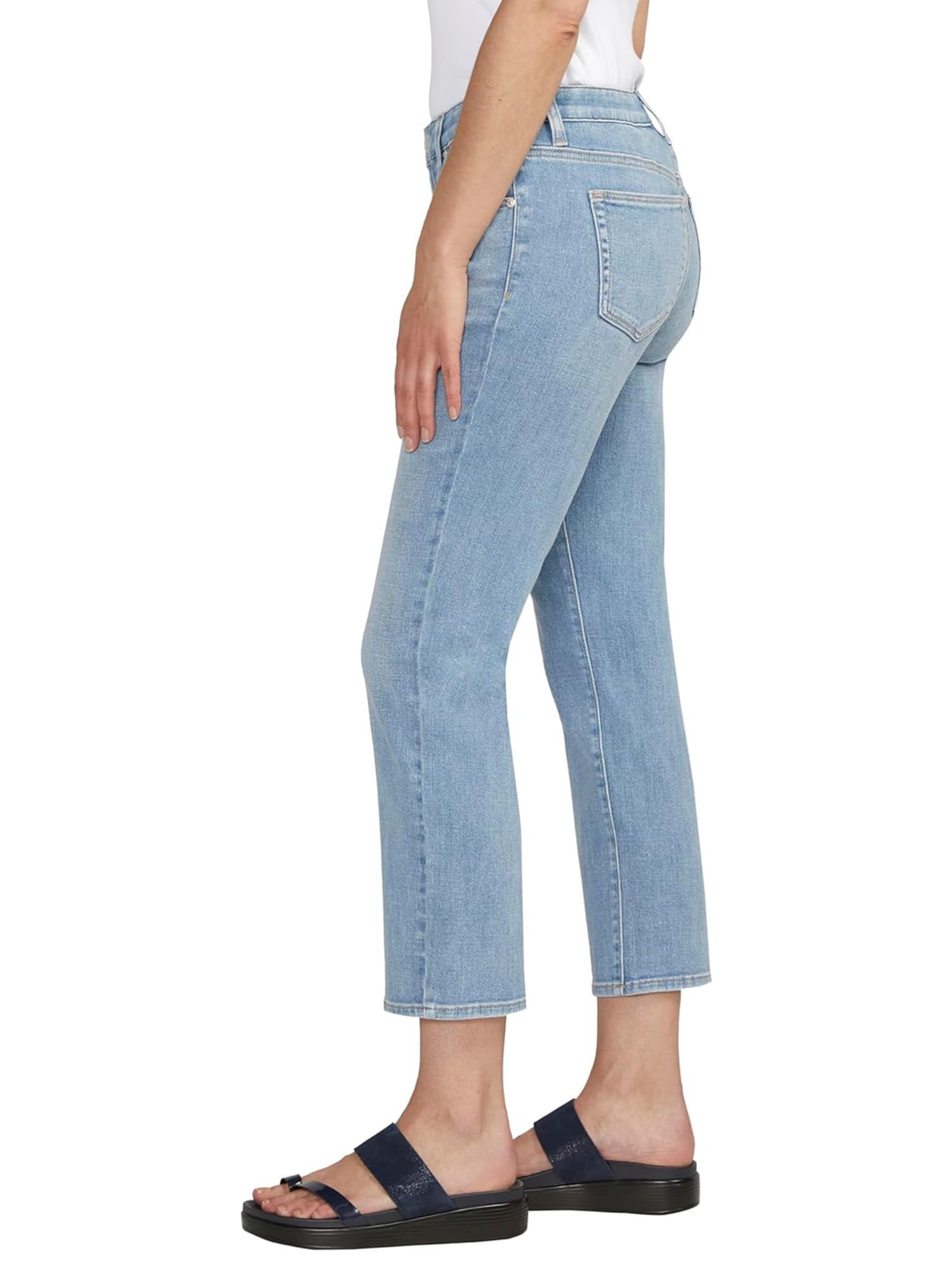 JAG Jeans Women's Ruby Mid Rise Straight Cropped Jeans - Comfortable Stretch Denim Pants for Casual Wear & Everyday Outfits | Perfect for Work, Weekend, and Date Nights
