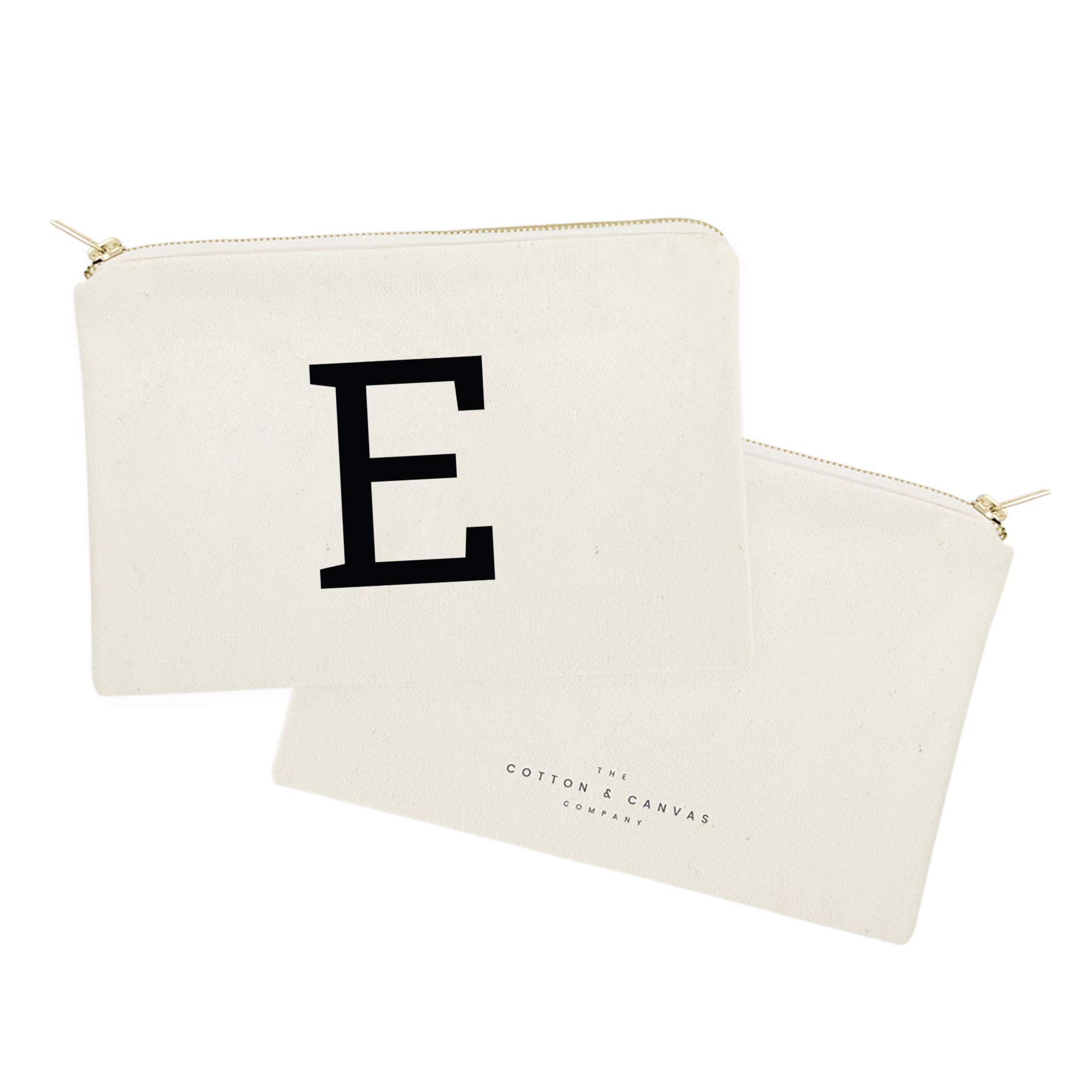Personalized Monogram Initial Cosmetic Bag - Cotton & Canvas Travel Makeup Pouch for Women | Perfect for Travel, Gym & Everyday Use