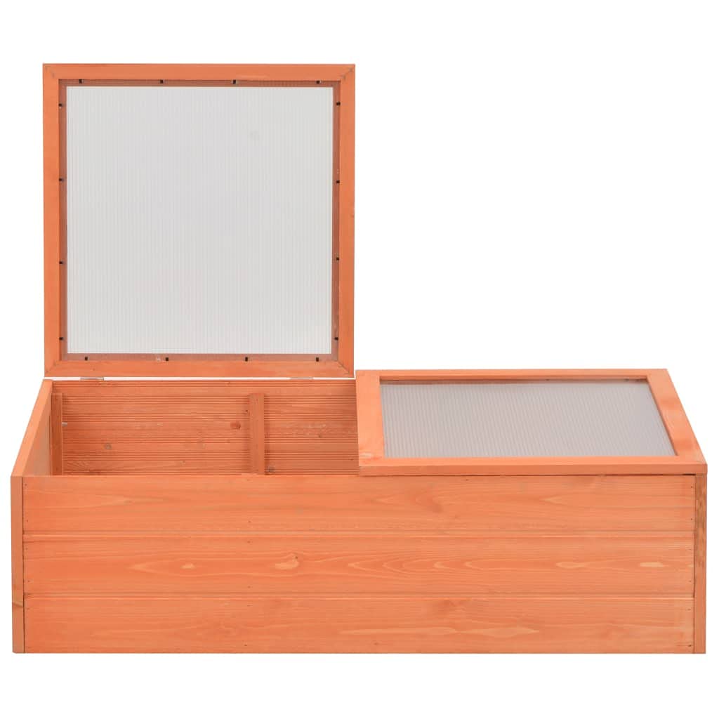 Wooden Cold Frame Greenhouse - Portable Mini Greenhouse Box for Plants, Raised Garden Bed Planter - Indoor/Outdoor Use for Balcony, Terrace, Patio & Backyard (39.4