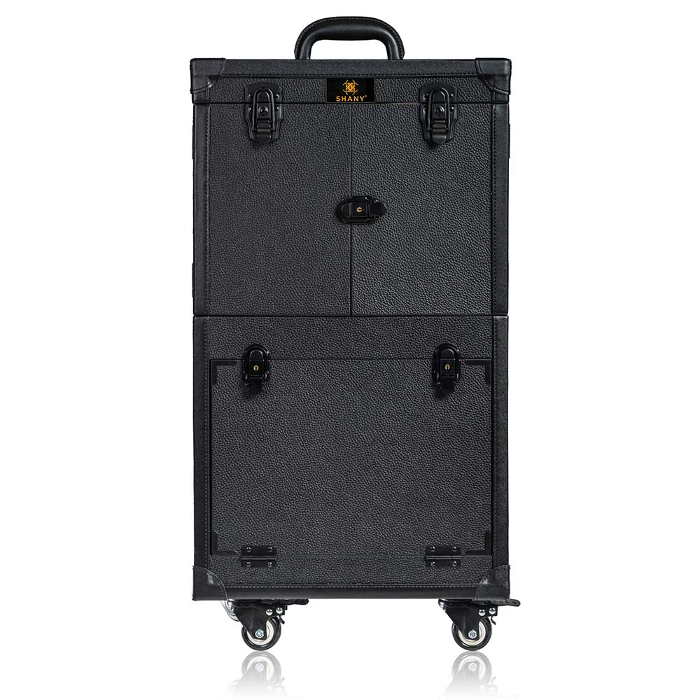 Professional REBEL Makeup Artists Multifunctional Cosmetic Trolley Train Case - Portable Beauty Storage Organizer for Salon, Travel & On-The-Go Makeup Artists