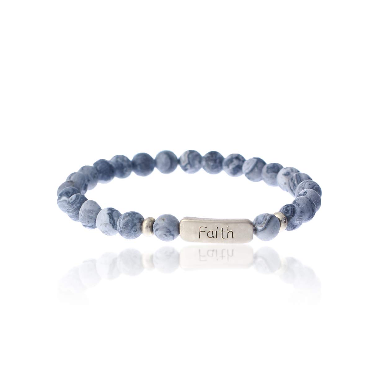 Inspirational Bracelets for Women - Faith & Motivational Stretch Bracelet with Natural Stones - Gift Box Included - Perfect for Daily Wear, Meditation & Thoughtful Gifts