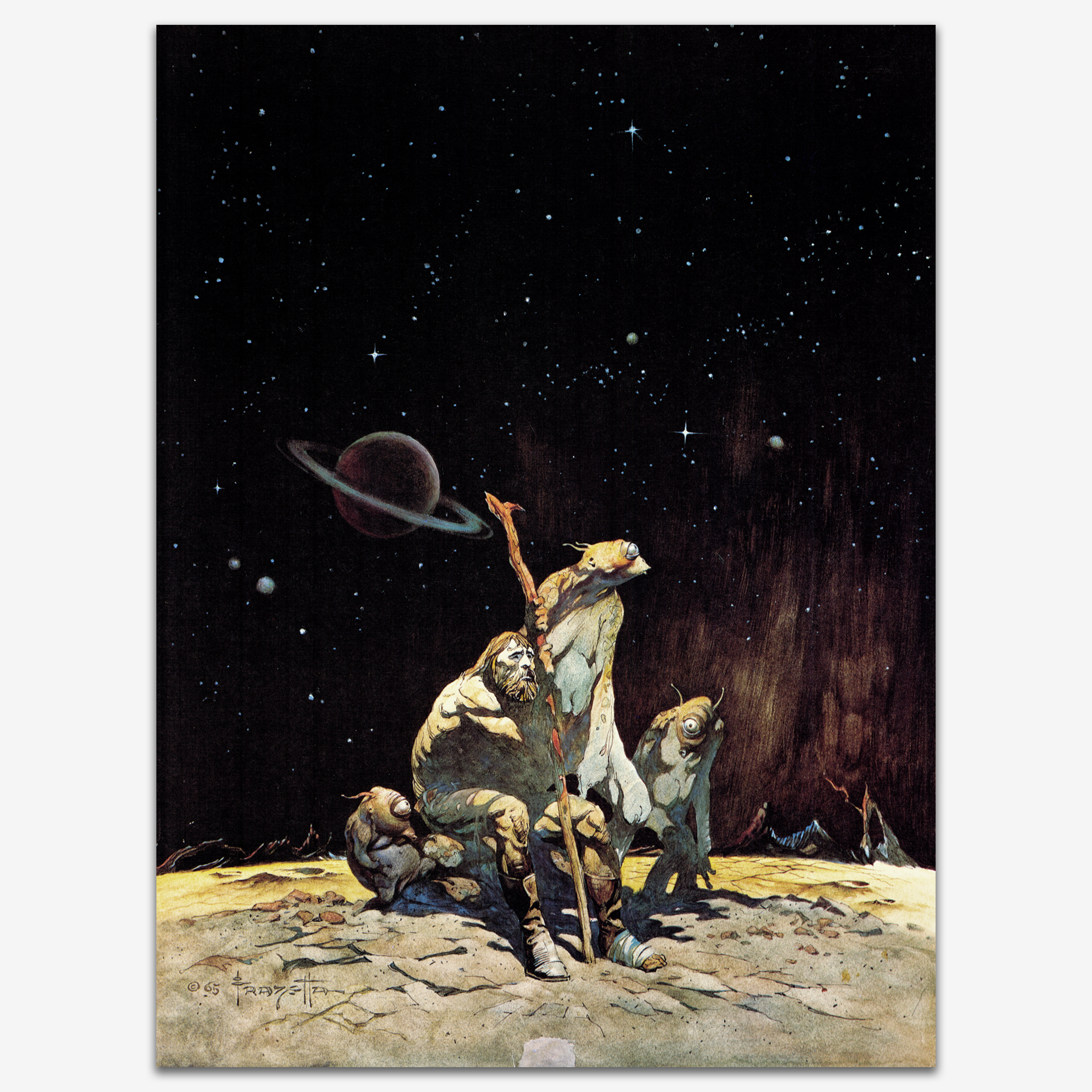 Vintage Print 46 Stranded - Classic Retro Style Wall Art for Home & Office Decor - Perfect for Living Room, Bedroom, or Workspace Aesthetic Enhancement