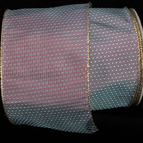 Fuchsia Mini Diamonds Wired Taffeta Ribbon 4