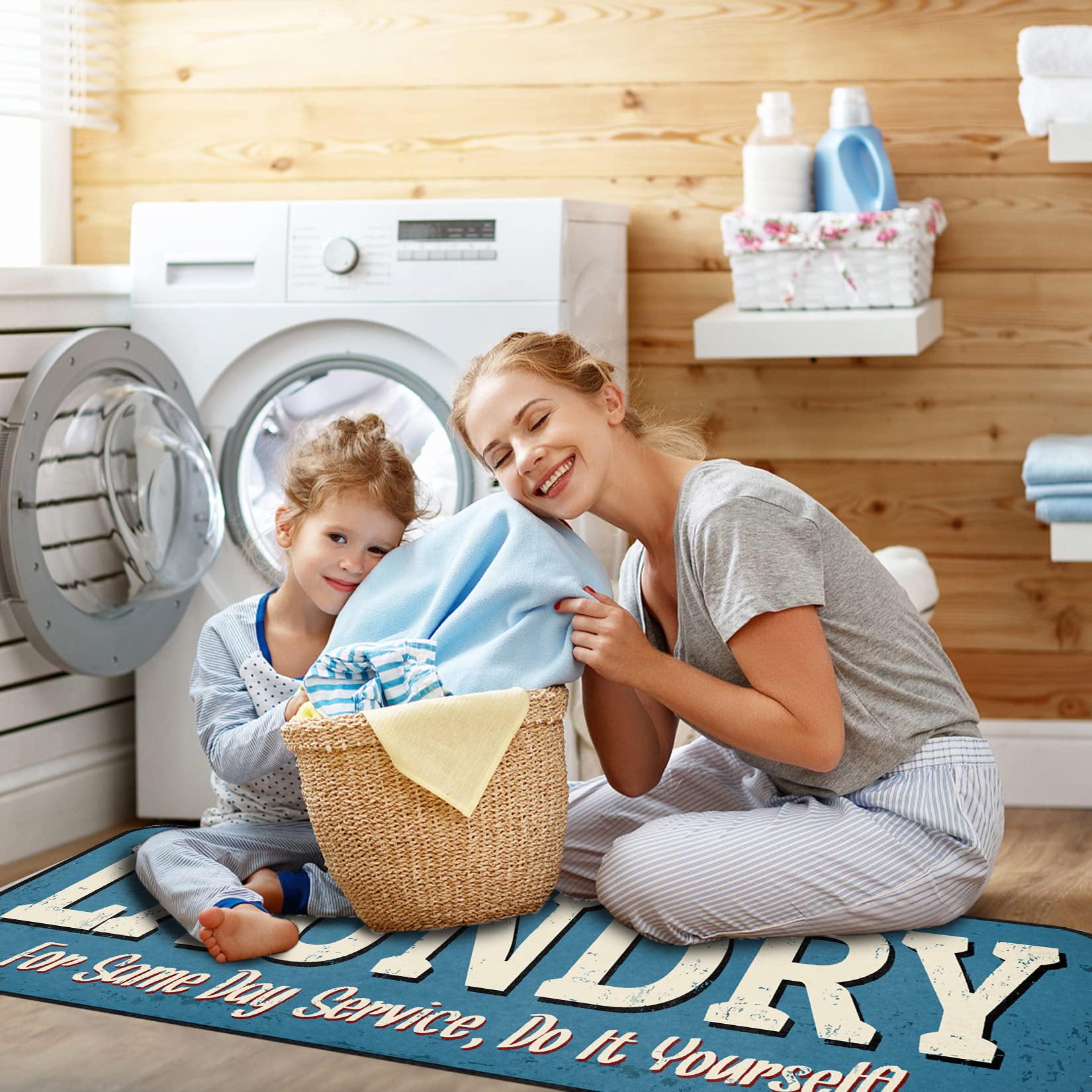 Non-Slip Laundry Room Rug Runner - 20