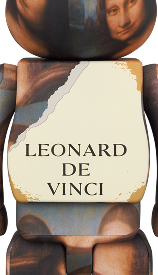 MEDICOM TOY BE@RBRICK Leonardo da Vinci Mona Lisa 100% & 400% Collectible Art Figure - Perfect for Home Decor, Office Display, and Bearbrick Collector's Showcase
