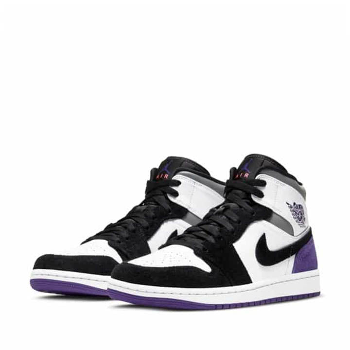 Nike Air Jordan 1 Mid SE Varsity Purple Union Sneakers - Men's US 8.5 / Women's US 10 / EU 42 - Basketball Shoes for Streetwear & Casual Style