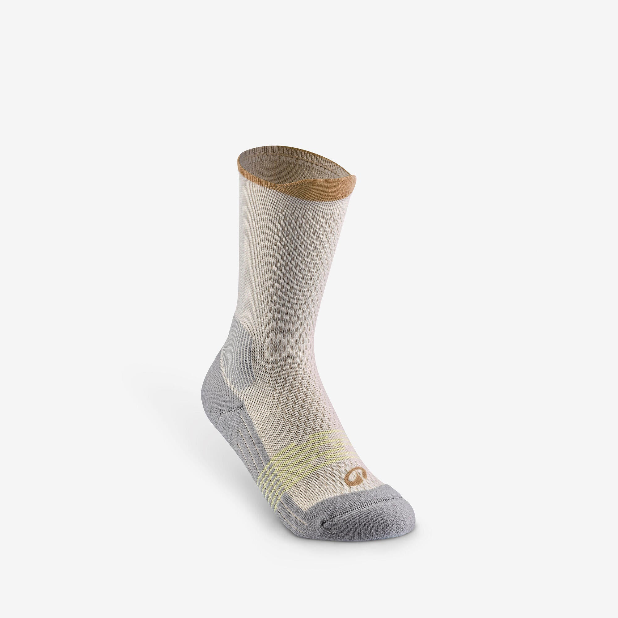 Quechua Kids' Hike 500 Crew Hiking Socks 2 Pack - Moisture-Wicking & Breathable for Outdoor Adventures, Camping & Trail Running