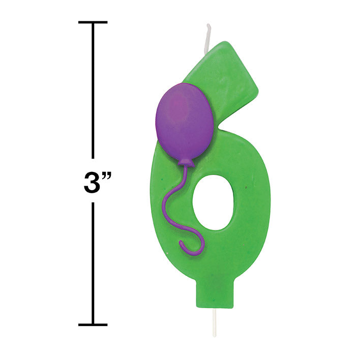 6 Pack Balloon Candles - Colorful Birthday Party Decorations for Weddings, Baby Showers & Celebrations