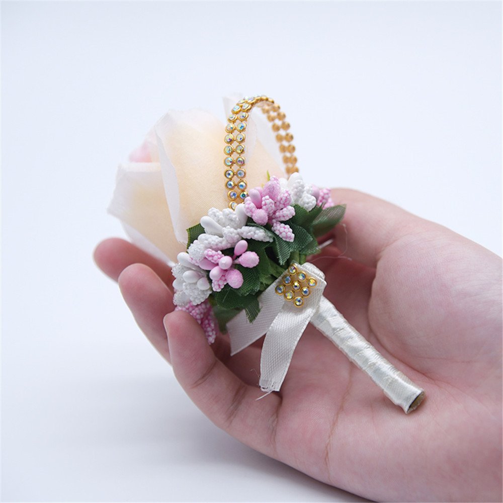 Elegant Rose Boutonniere for Groom & Groomsmen - Wedding, Prom, Party Corsage Flower Brooch - Perfect for Formal Events & Special Occasions