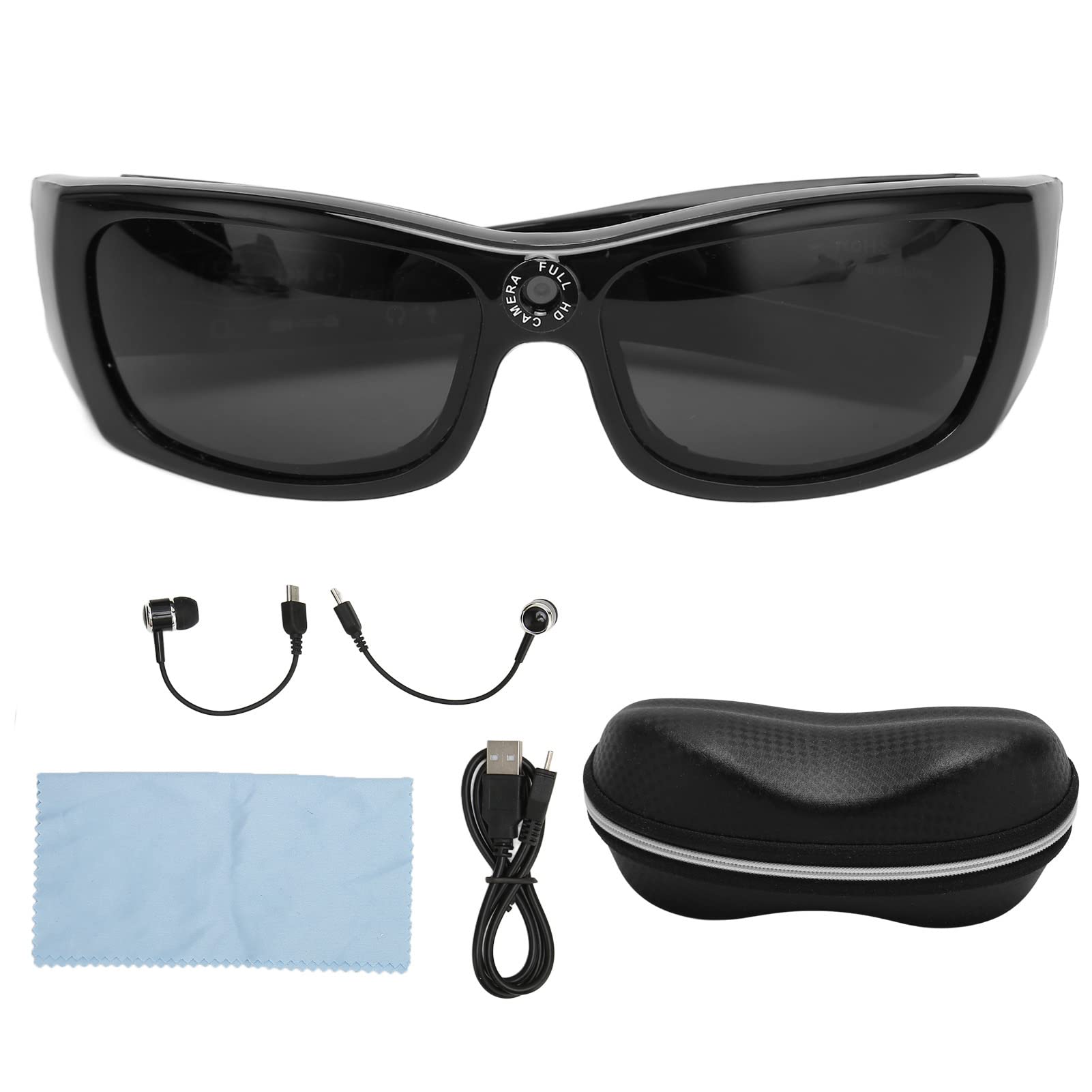 Bluetooth Sunglasses Camera with 1080P HD Video & Music - Polarized Lens Sports Action Camera for Driving, Cycling, Travel - Hands-Free Calling - Perfect for Outdoor Adventures, Vlogging & Daily Commute