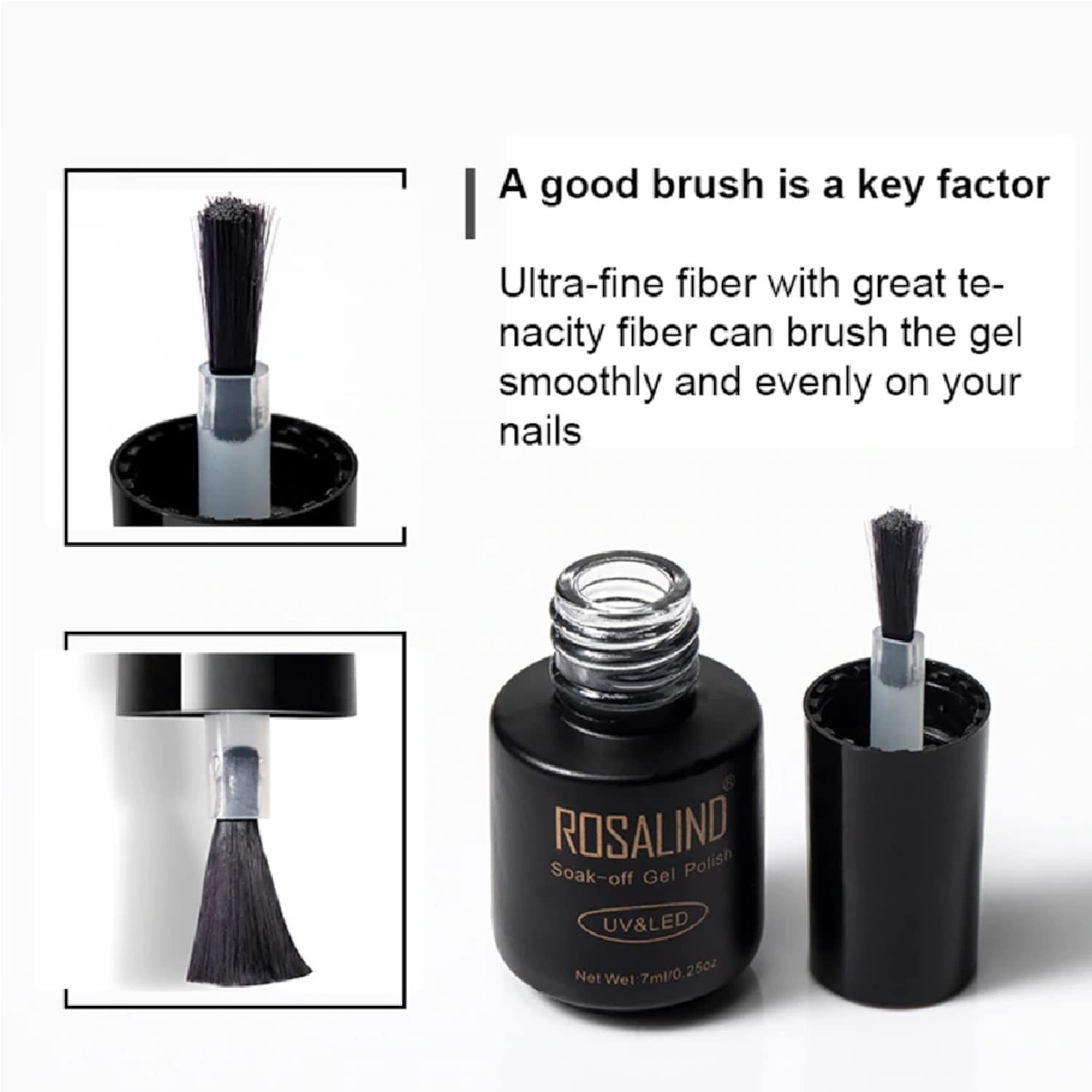 ROSALIND UV LED Gel Nail Polish Set - 7ml Long Lasting Nail Art Color Gel Polish with High Gloss Finish (Shade 2557) | Professional Salon Quality Manicure at Home | Perfect for Nail Art Designs, Parties, Weddings & Special Occasions