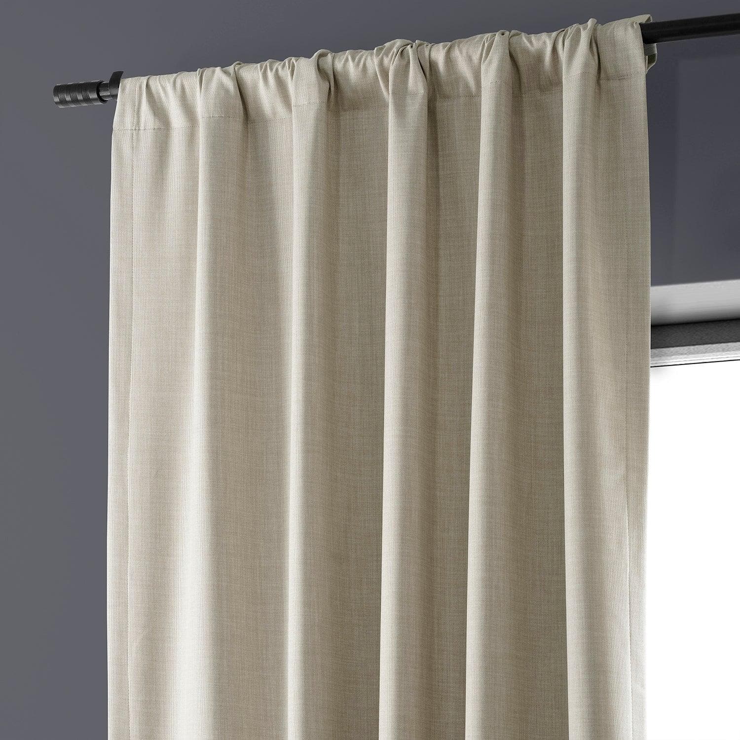 Light Beige Blackout Curtains for Bedroom - Premium Linen Thermal Insulated Drapes for Hotels & Home Decor - Noise Reducing & Energy Efficient Window Treatments for Living Room & Nursery