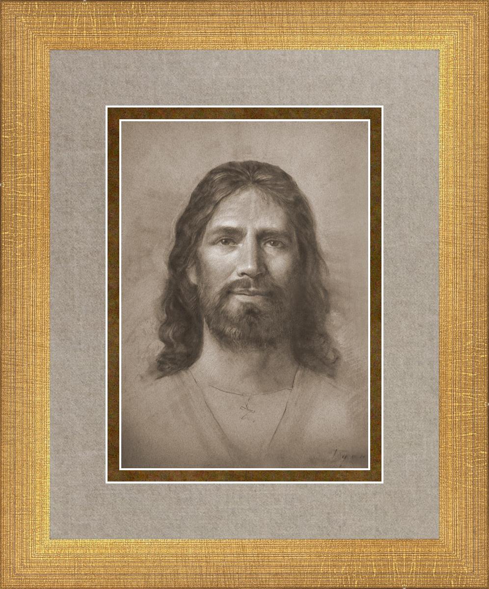 Christ Head Study - Religious Artwork for Home Decor, Church Display & Spiritual Inspiration