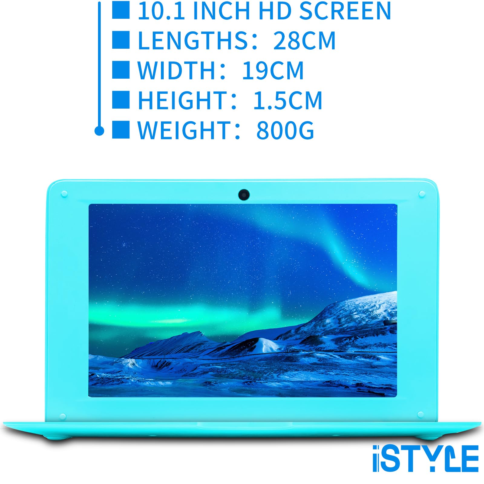 10.1 Inch Ultra Thin Windows 10 Laptop - Intel Quad Core, 4GB RAM, 64GB Storage, Expandable to 1TB, USB 3.0, WiFi, HDMI, Bluetooth - Portable Netbook for Students, Business & Travel (Blue)