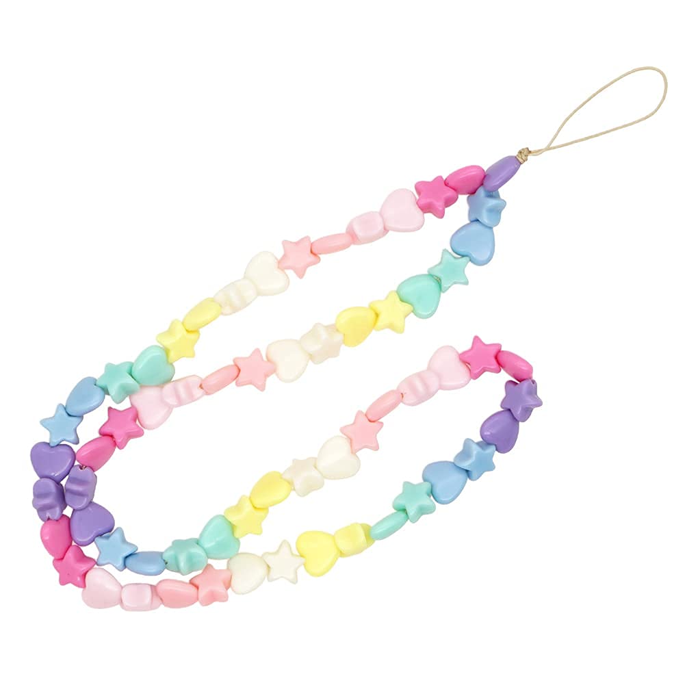 Colorful Beaded Phone Lanyard - Anti-Lost Wrist Strap for Phone Security