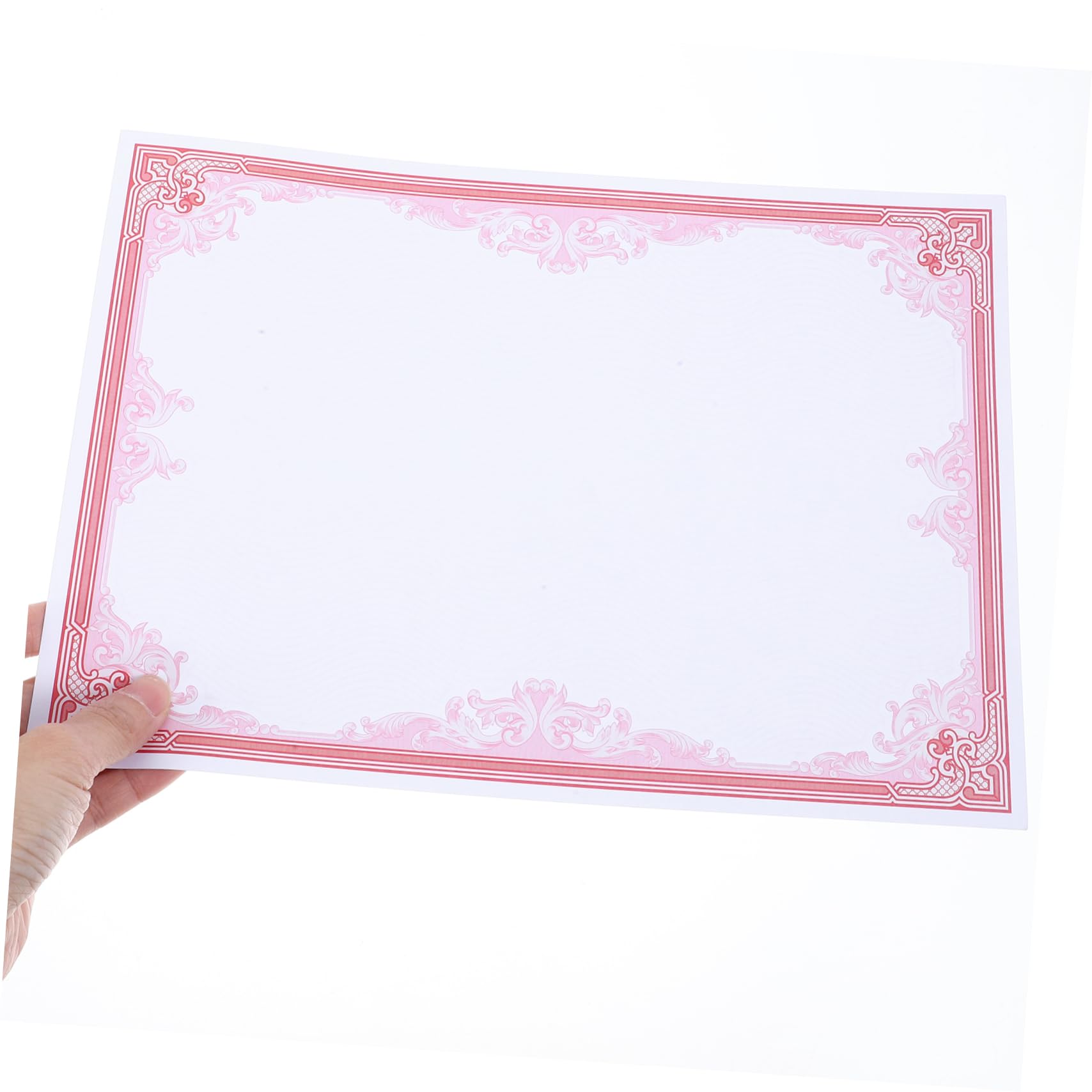 TEHAUX 100 Sheets Red Blank Diploma Certificate Paper - Premium Foil Certificate Paper for Graduation, Awards & Achievements - Perfect for School Ceremonies, Corporate Recognition & Special Events