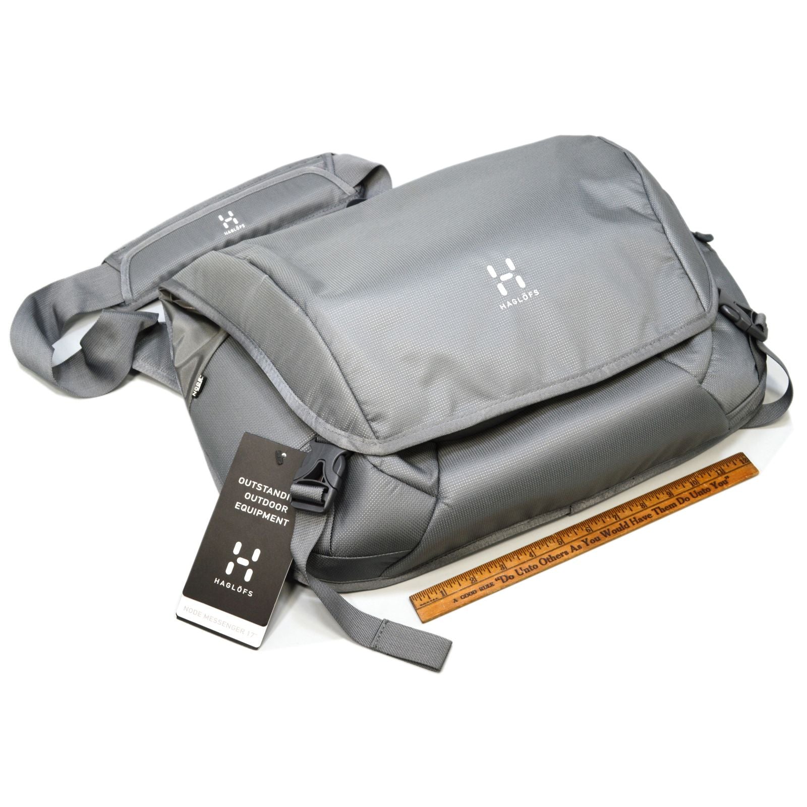 HAGLOFS NODE MESSENGER 17 Shoulder Bag - Lightweight Durable Gray Granite Backpack for Men & Women | Perfect for Commuting, Travel & Outdoor Adventures