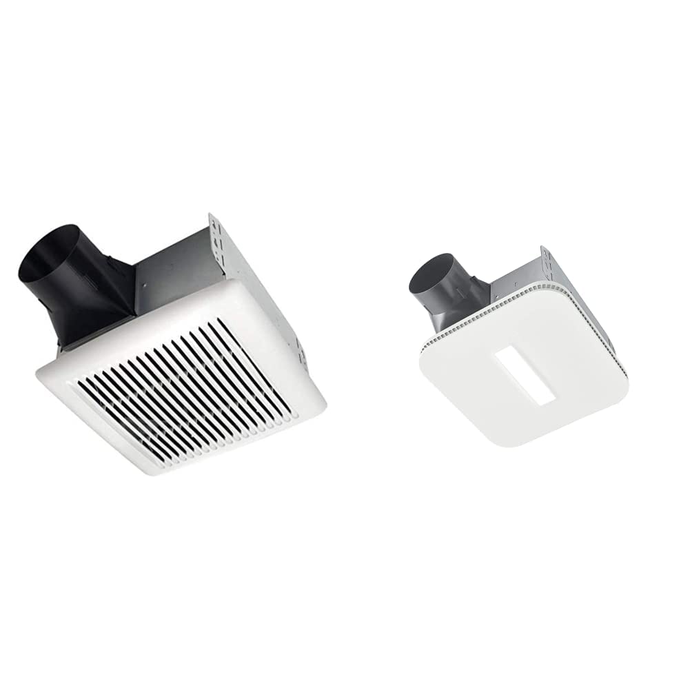 Broan-NuTone AE110 Energy Star Certified Single-Speed Bathroom Exhaust Fan - White | Quiet Ventilation for Home, Office & Commercial Use    Broan-NuTone AE110LK Energy Star Certified Bathroom Exhaust Fan with LED Light - White | Perfect for Bathrooms, Kitchens & Laundry Rooms Ventilation
