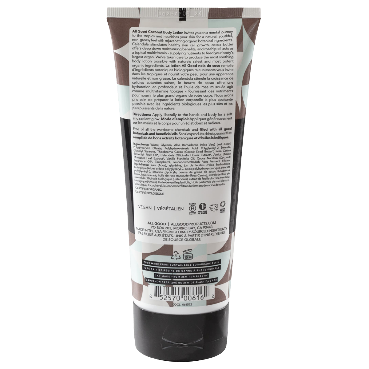 Organic Coconut Body Lotion - 6 oz | Hydrating & Nourishing Moisturizer for Dry Skin | Perfect for Daily Use, After Shower & Spa Days