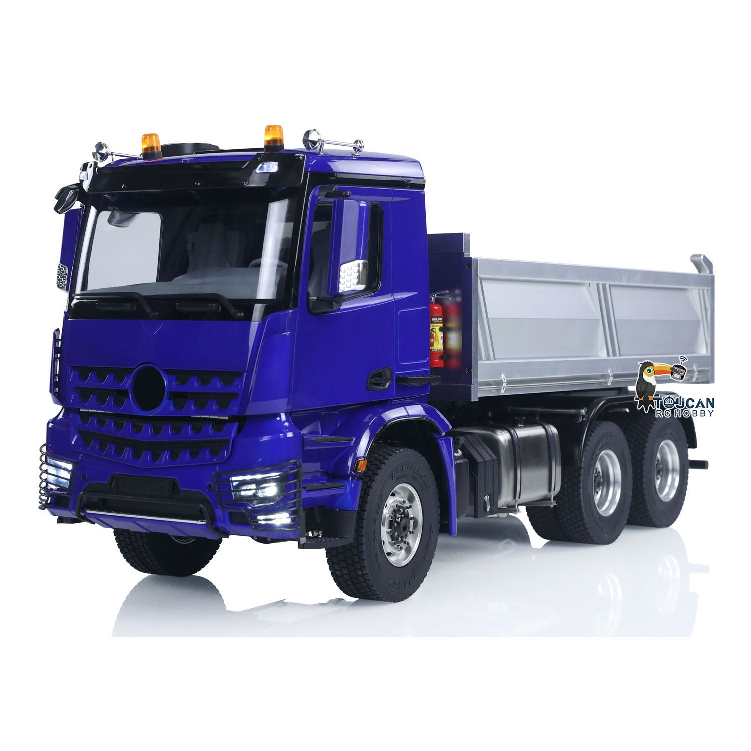 2-Speed 1/14 Scale RTR RC Hydraulic Dumper Truck with Metal Chassis - Remote Control Tipper Model with Light & Sound Effects, No Lock Differential Axle - Perfect for Construction Site Play & RC Hobby Enthusiasts