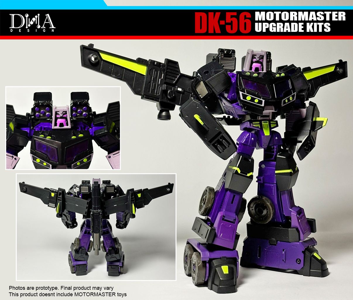 DNA Design DK 56 Upgrade Kit for Transformers Animated Universe Motormaster - Perfect for Collectors & Custom Figure Display
