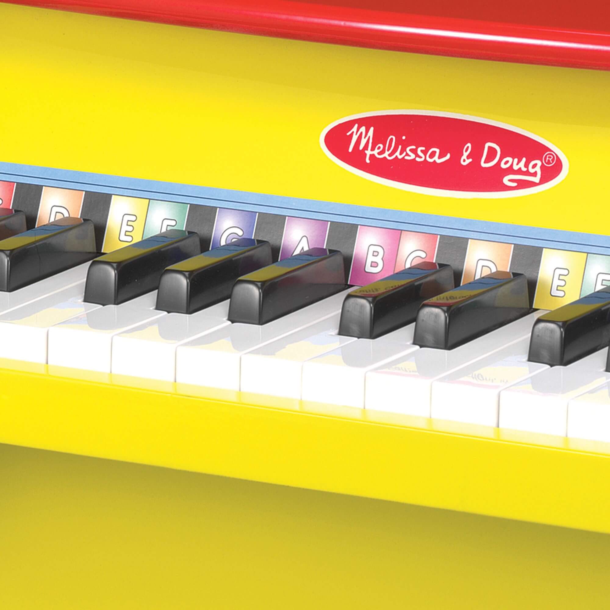 Melissa & Doug Learn-To-Play Piano Toy for Kids Ages 3+ - 25 Key Musical Keyboard with Color-Coded Songbook - Yellow/Brown/Green - Perfect for Early Childhood Music Education & Pretend Play at Home