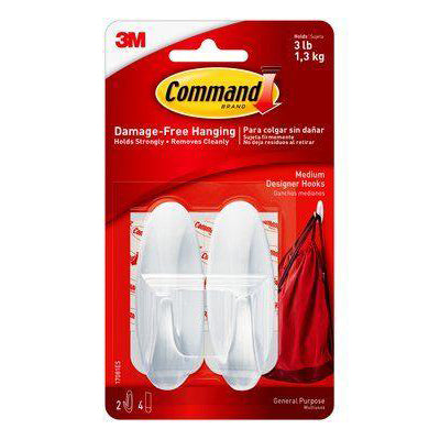 Damage-Free Medium Utility Hooks - 10 Pack Heavy Duty Adhesive Hooks for Hanging Organizers, Towels, Keys & Decor - Perfect for Home, Office, Dorm & Bathroom Organization