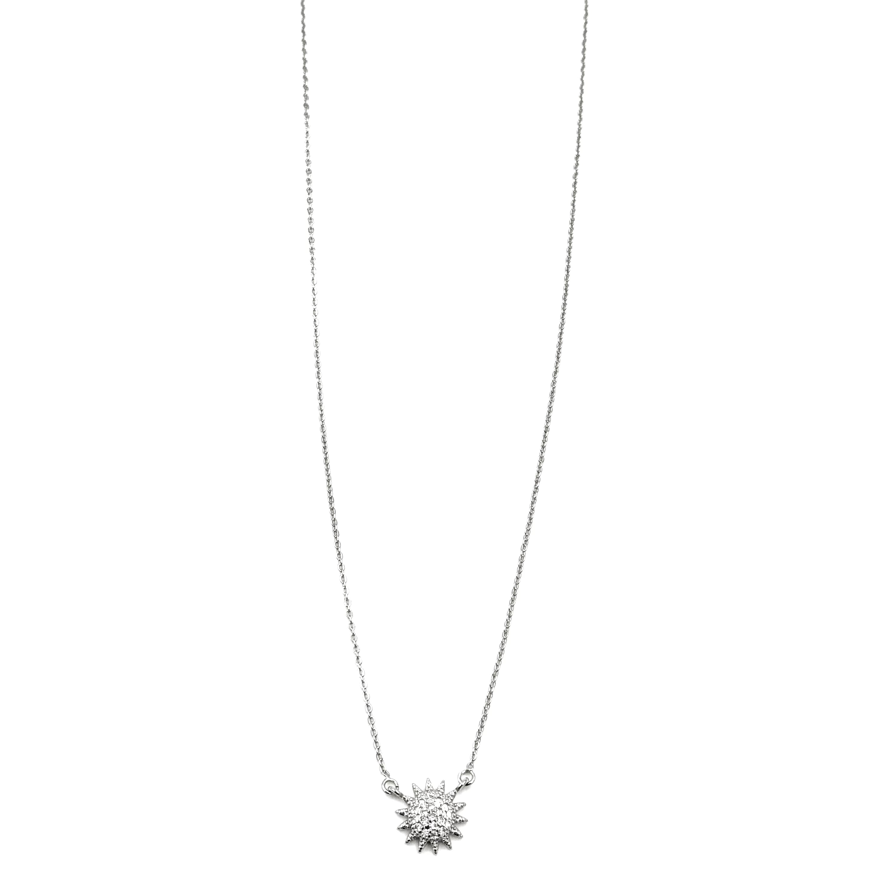 Ashley Gold Stainless Steel CZ Sun Pendant Necklace for Women - Elegant Jewelry Gift for Birthday, Anniversary & Special Occasions