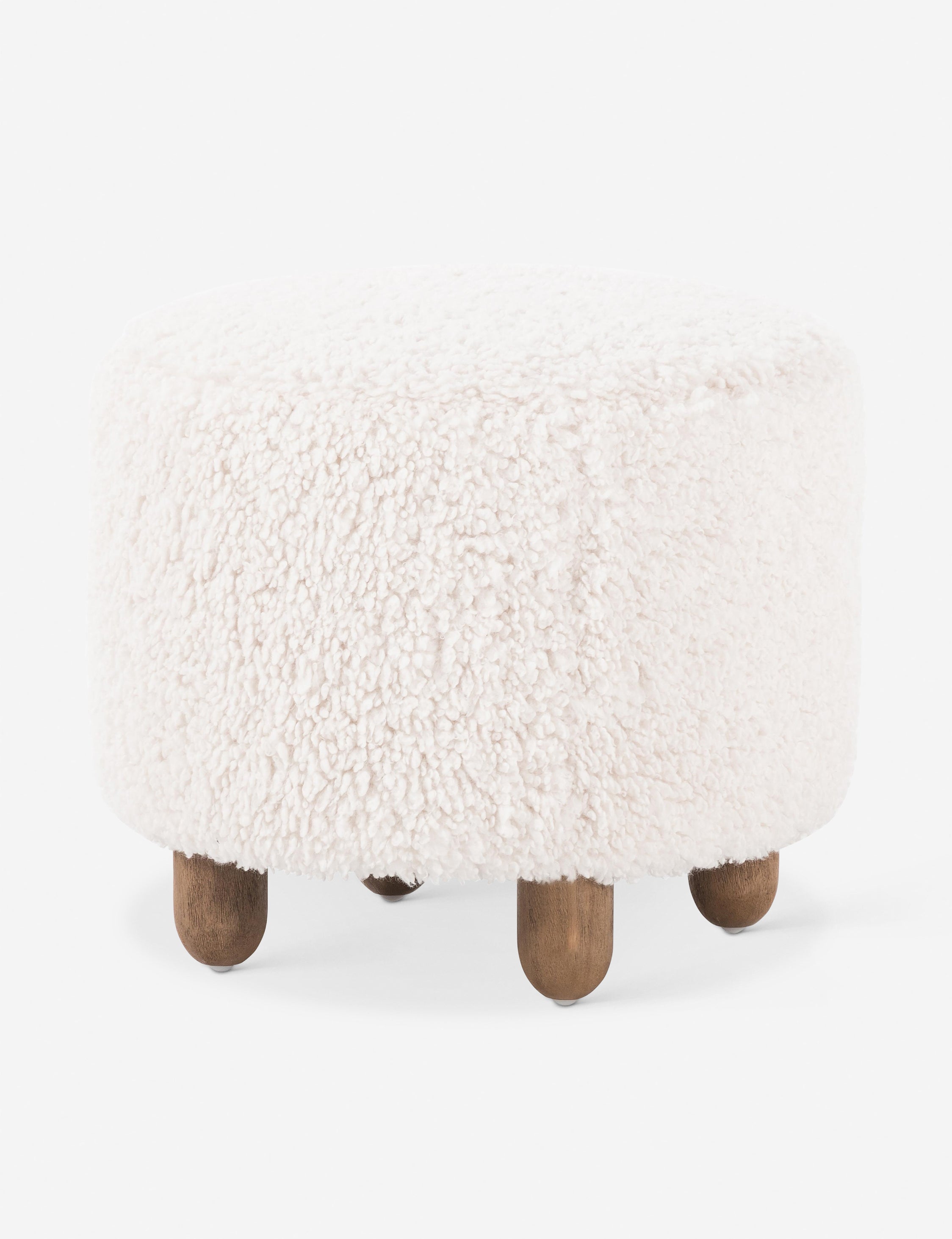 Genevieve Round Ottoman Pouf - Stylish Footrest & Extra Seating for Living Room, Bedroom & Office - Perfect for Home Decor & Relaxation
