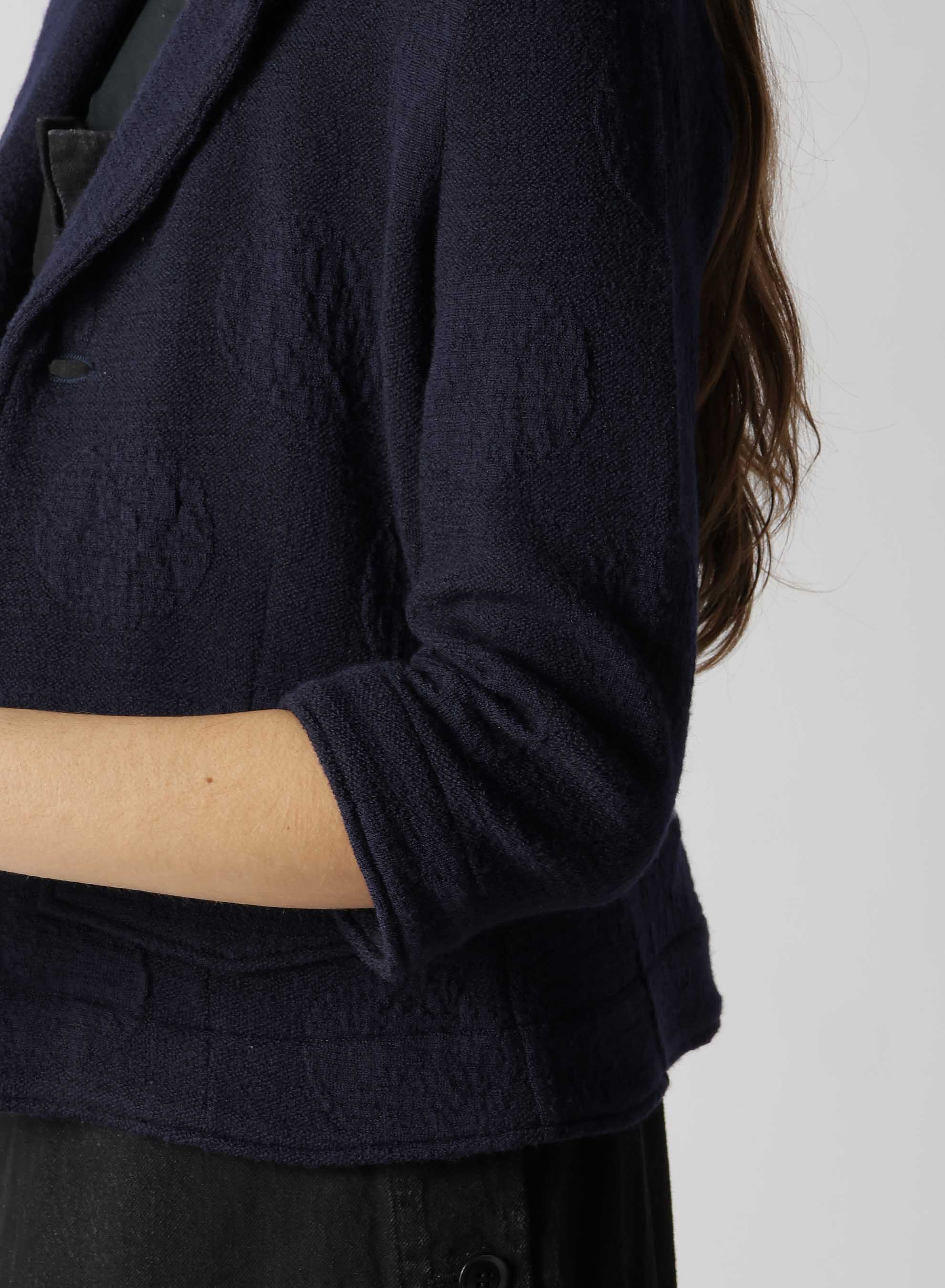 DOTS Jacquard Tailored Short Jacket for Women - Stylish & Elegant Blazer for Office, Party & Casual Wear