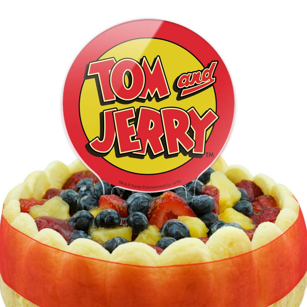 Tom and Jerry Acrylic Cake Topper - Custom Wedding, Anniversary, Birthday & Graduation Party Decorations - Perfect for Dessert Table Centerpieces and Cake Decorating