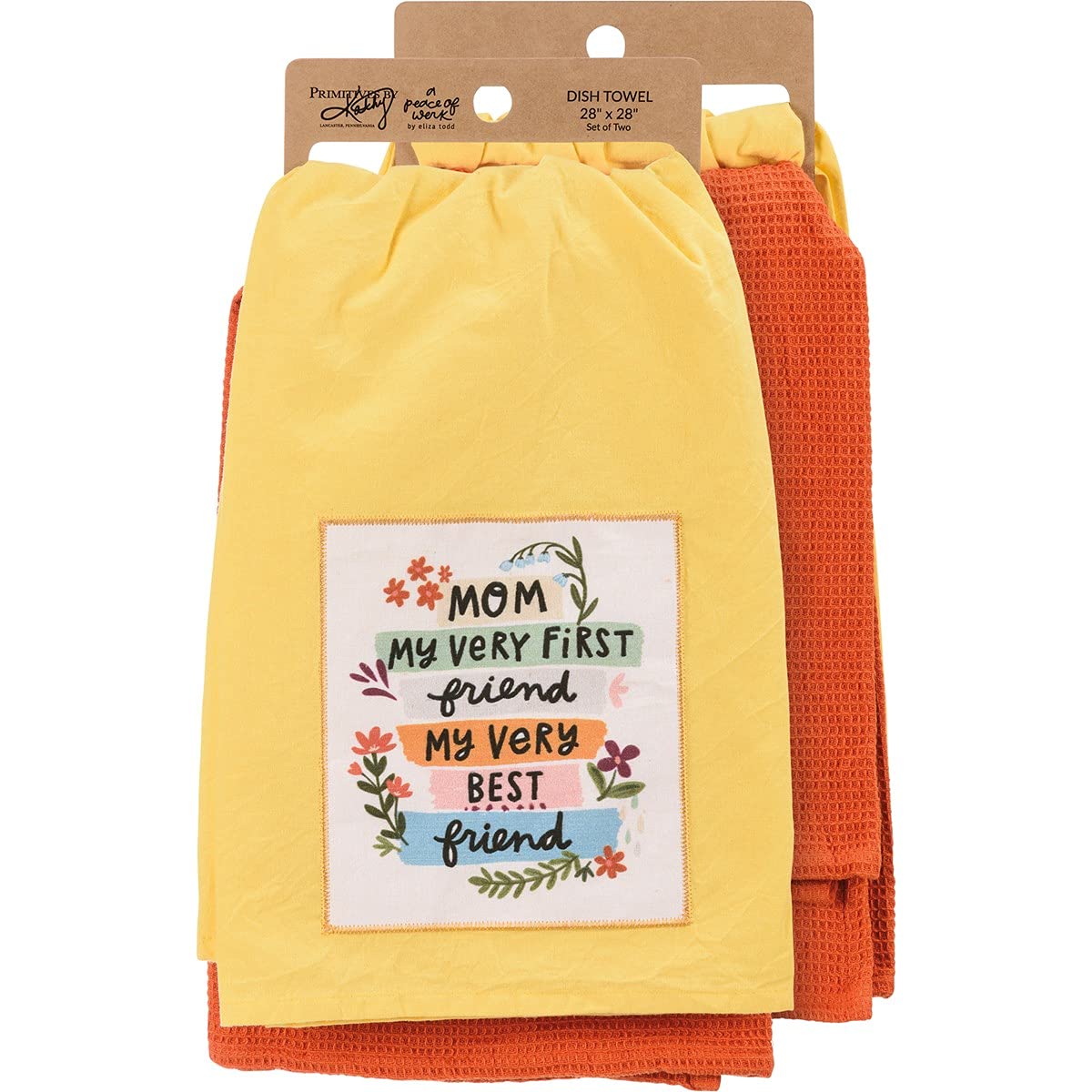 Primitives by Kathy Decorative Kitchen Towels - Colorful Cotton Dish Towels for Drying Dishes, Cleaning & Home Decor - Perfect for Kitchen, Dining & Hostess Gifts