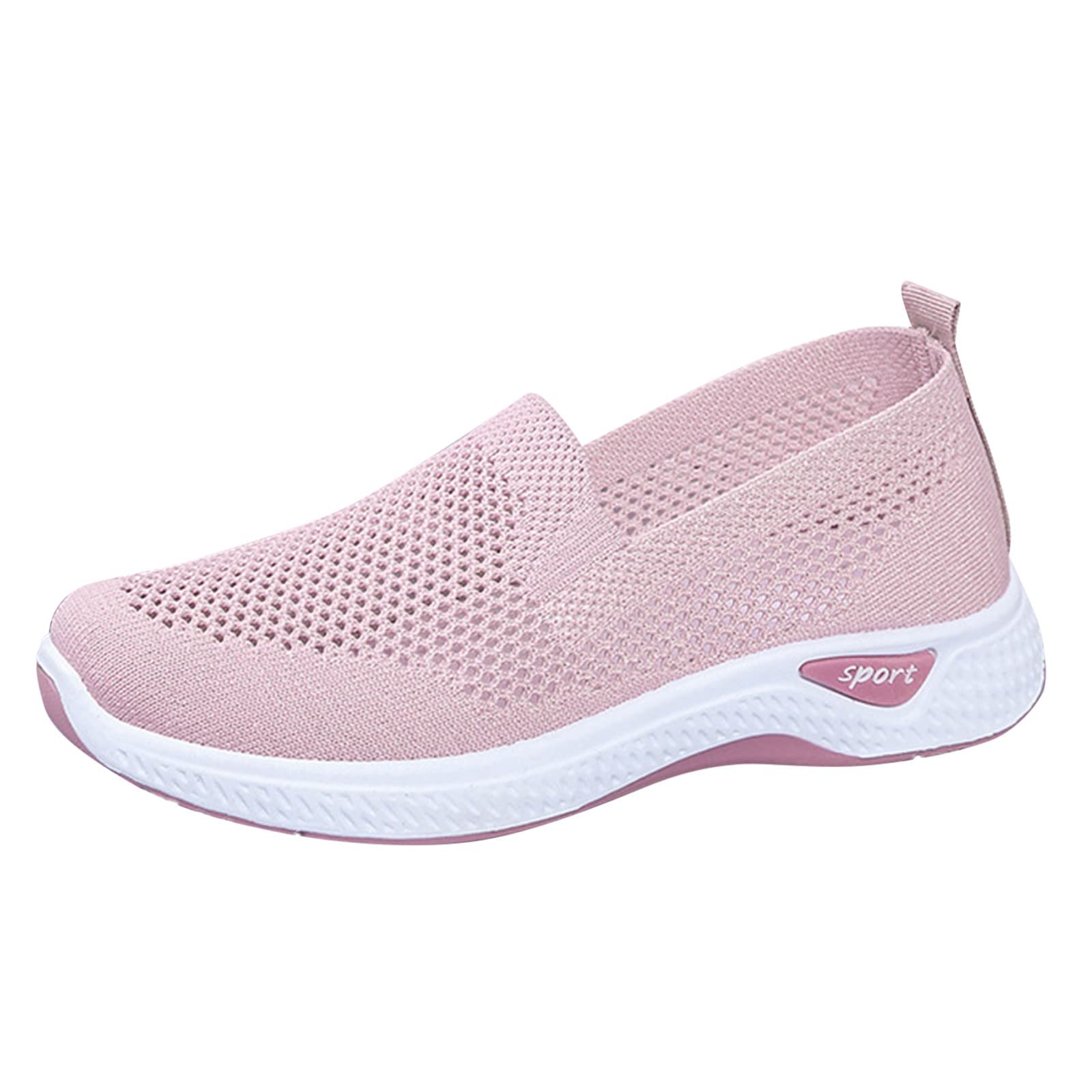 PATOPO Women's Foam Slip-On Loafers - Non-Slip Work Shoes for Outdoor Sports & Walking - Breathable Mesh Comfort Shoes for Nurses, Waitresses & Casual Wear