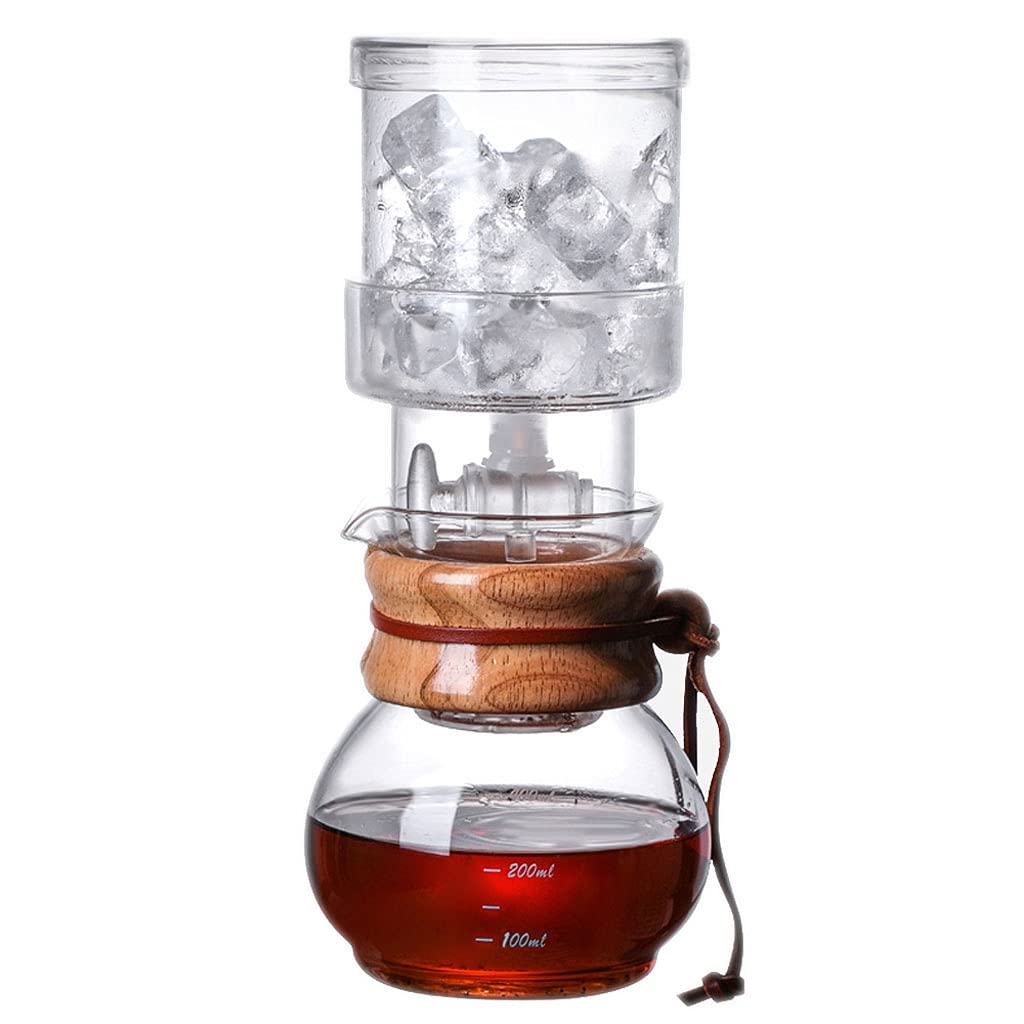 LICHUAN Handmade Cold Brew Coffee Maker - Adjustable Dripper Tower with Borosilicate Glass | Perfect for Home, Office & Coffee Shops | Iced Coffee & Cold Brew System