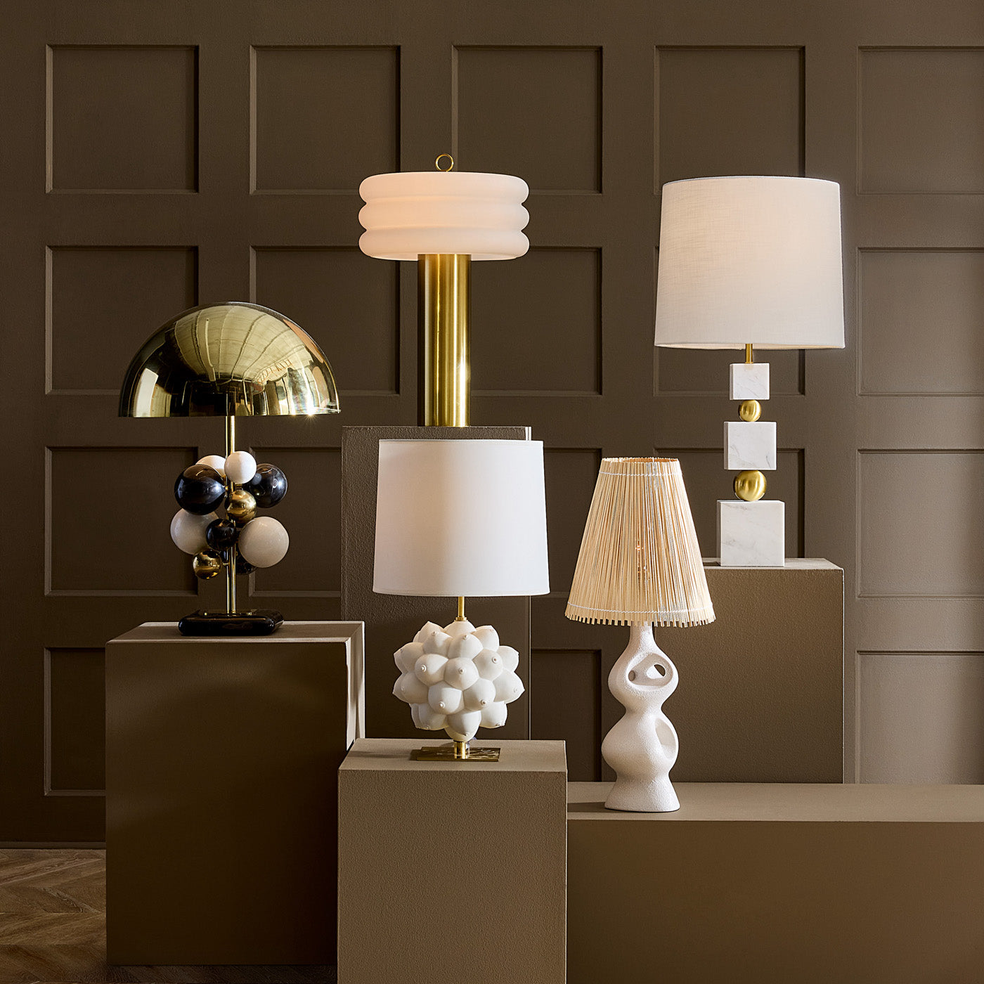 Alphaville Modern Table Lamp - Stylish LED Nightstand Light for Bedroom, Living Room & Office - Energy Efficient & Adjustable Brightness
