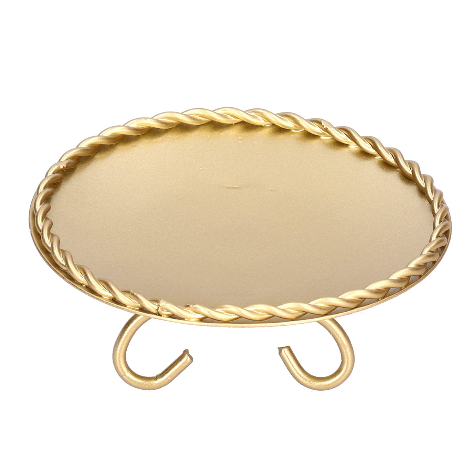 FIYO Golden Jewelry Storage Tray - Geometric Organizer for Necklaces & Crafts | Home & Desktop Decor
