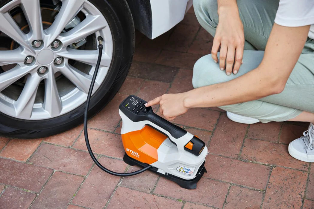 STIHL KOA 20 10.8V Cordless Air Compressor Kit - Portable Battery Powered Air Pump for Tires, Inflatables & Sports Equipment - Perfect for Camping, Road Trips & Emergency Use
