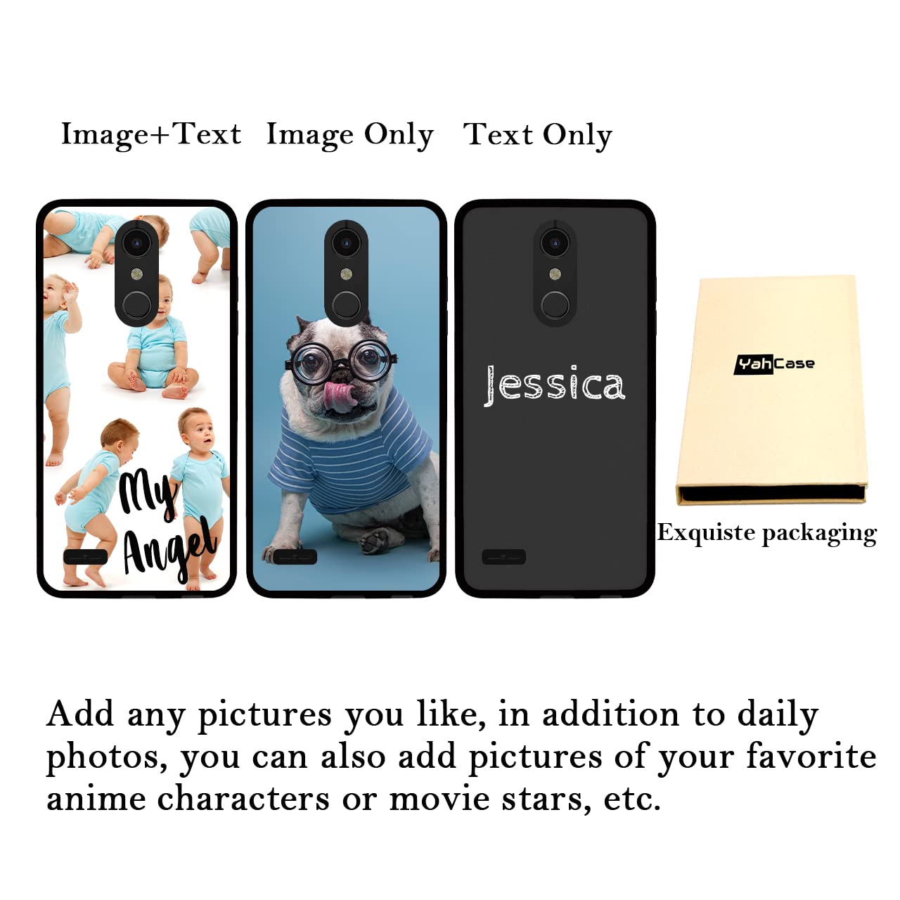 Custom LG K30 (2018) Phone Case with Photo & Text Personalization - Soft TPU Protective Cover, Anti-Scratch Design (Not Compatible with LG K30 2019) - Perfect for Everyday Use, Gifts & Special Occasions