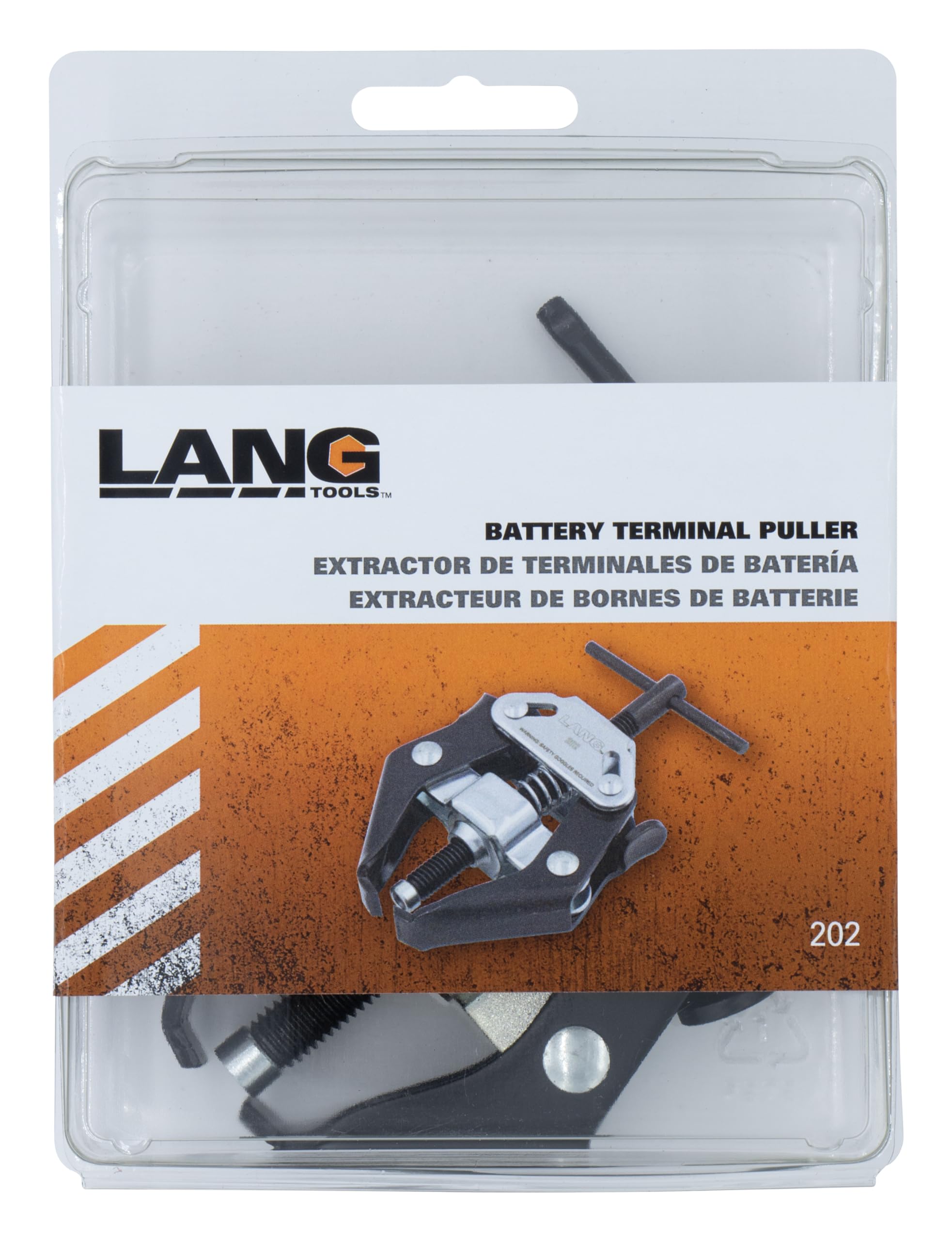 Lang Tools 202 Battery Terminal Puller - Universal Size for Car, Truck & Marine Batteries - Heavy Duty Corrosion Removal Tool for Easy Battery Maintenance & Replacement