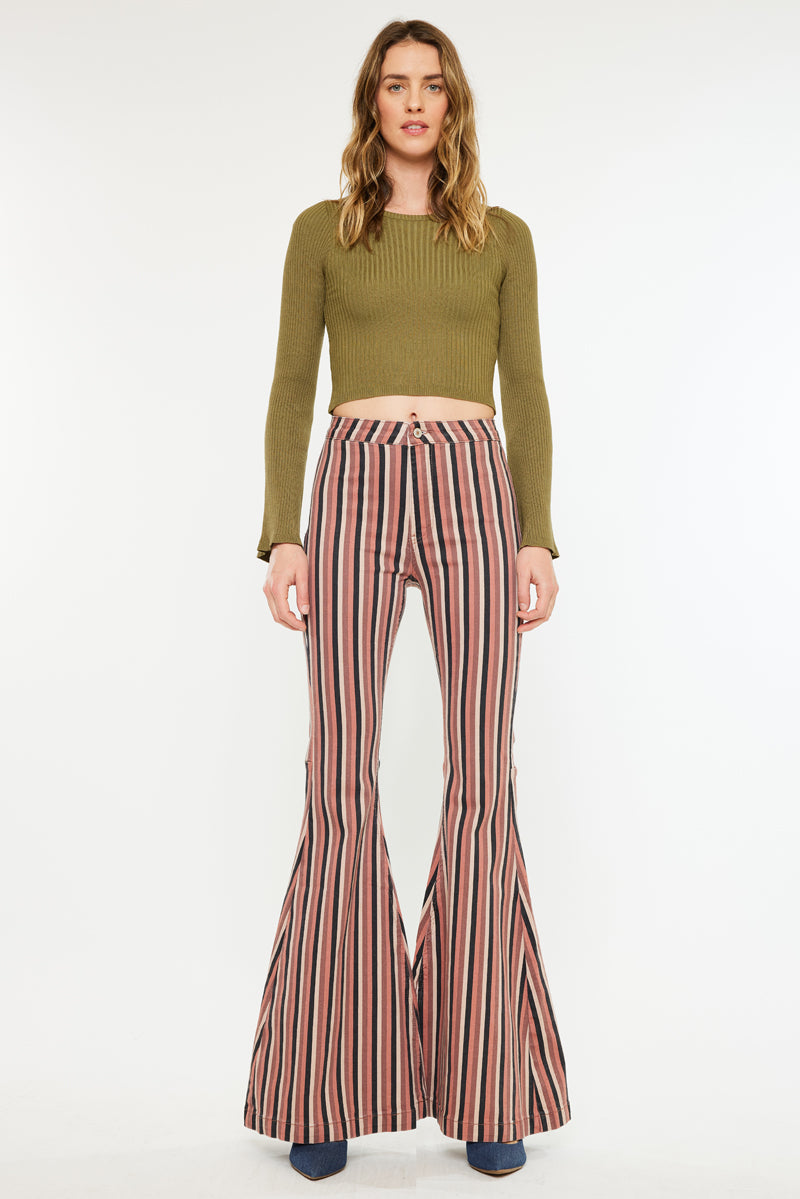 Jaqueline High Rise Super Flare Jeans for Women - Vintage 70s Inspired Denim Pants with Stretch Comfort | Perfect for Casual Outfits, Date Nights & Retro Fashion Looks