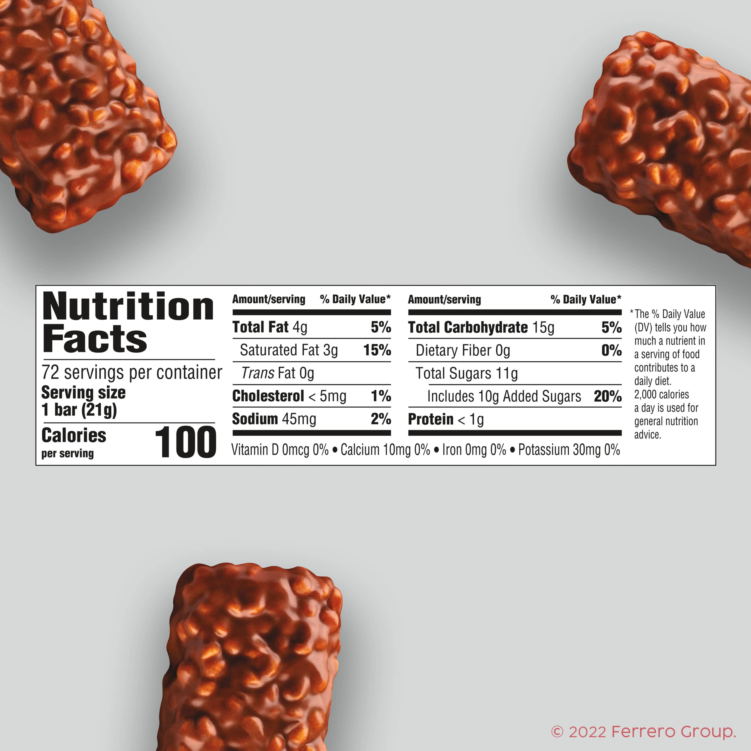 100 Grand Crispy Milk Chocolate Bars with Caramel - Bulk 24 Count Box (2.2 oz Each, Individually Wrapped) | Perfect for Halloween Candy, Party Favors & Office Snacks