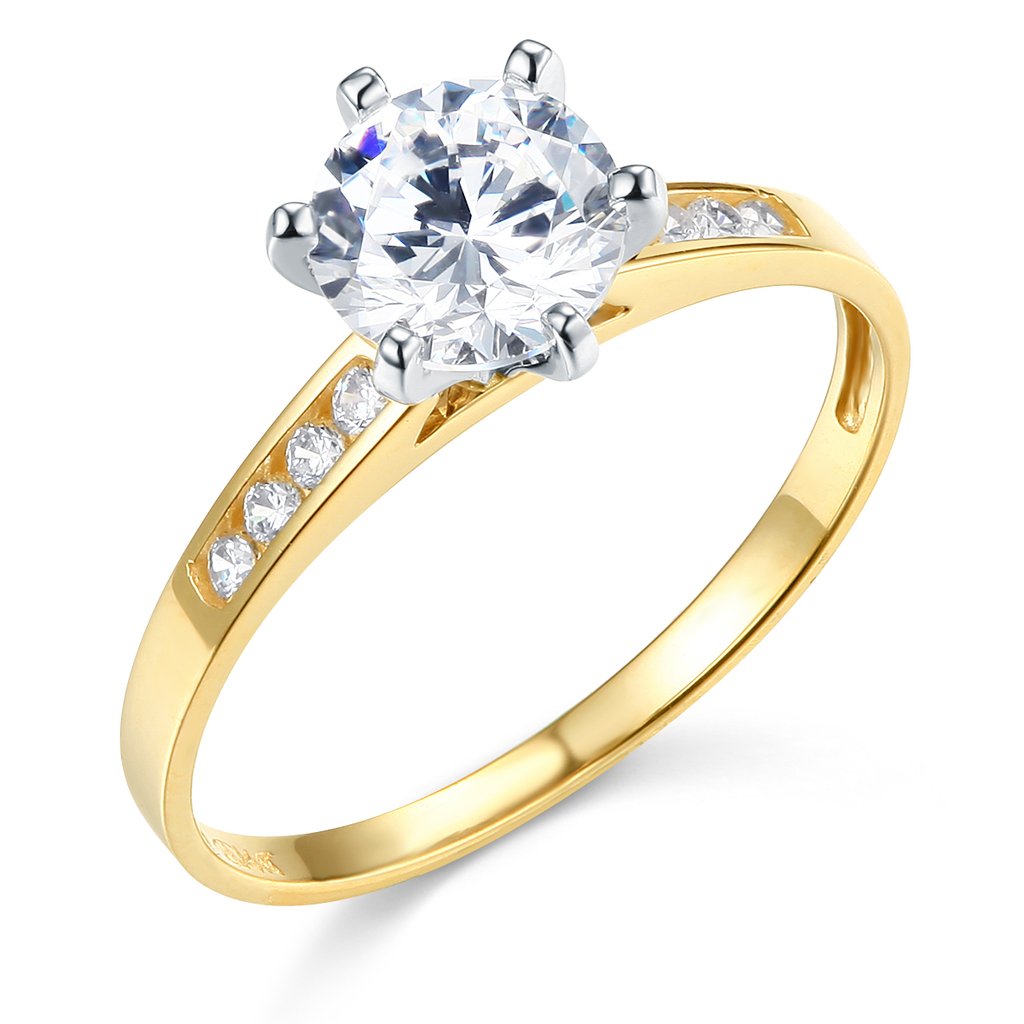 14K Yellow or White Gold Wedding Engagement Ring for Women - Classic Solitaire Diamond Ring for Proposal, Anniversary & Bridal Jewelry