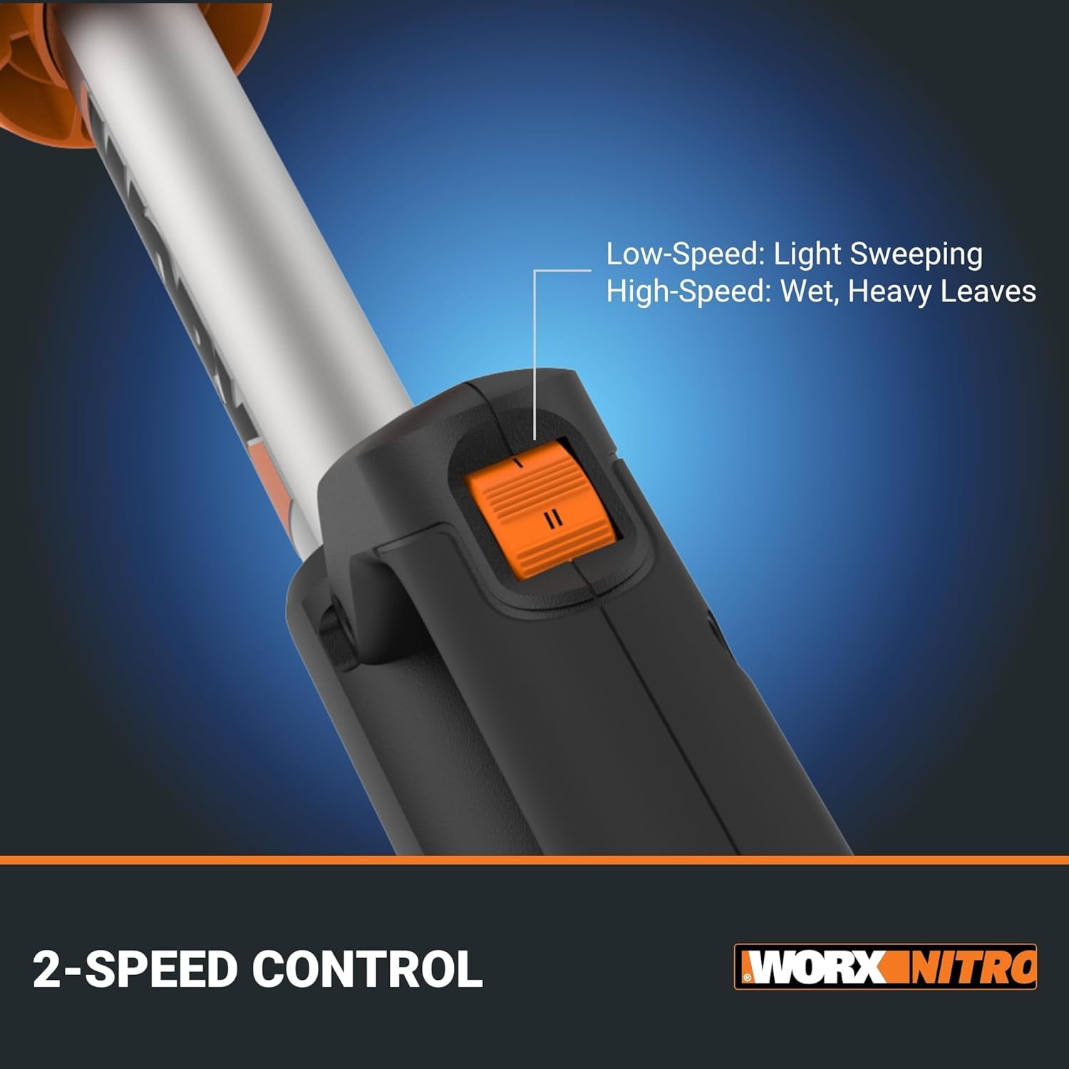 WORX WG543 20V Cordless Leaf Blower with Brushless Motor - Includes Battery & Charger (3.8 Lbs) - Powerful & Lightweight for Lawn Care, Yard Cleanup, and Outdoor Maintenance
