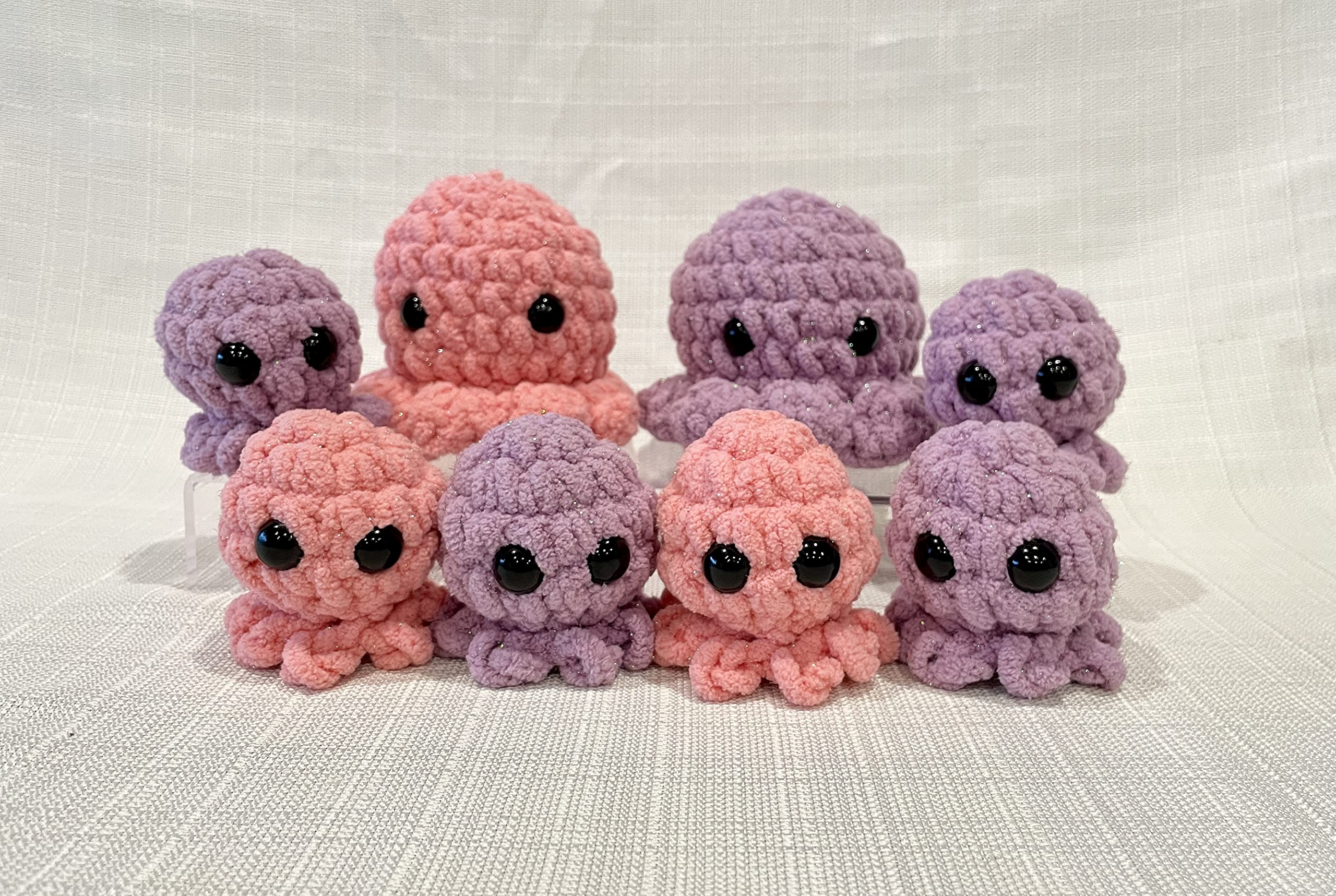 Handmade Gray Octopus Amigurumi Plush Toy - 4.5