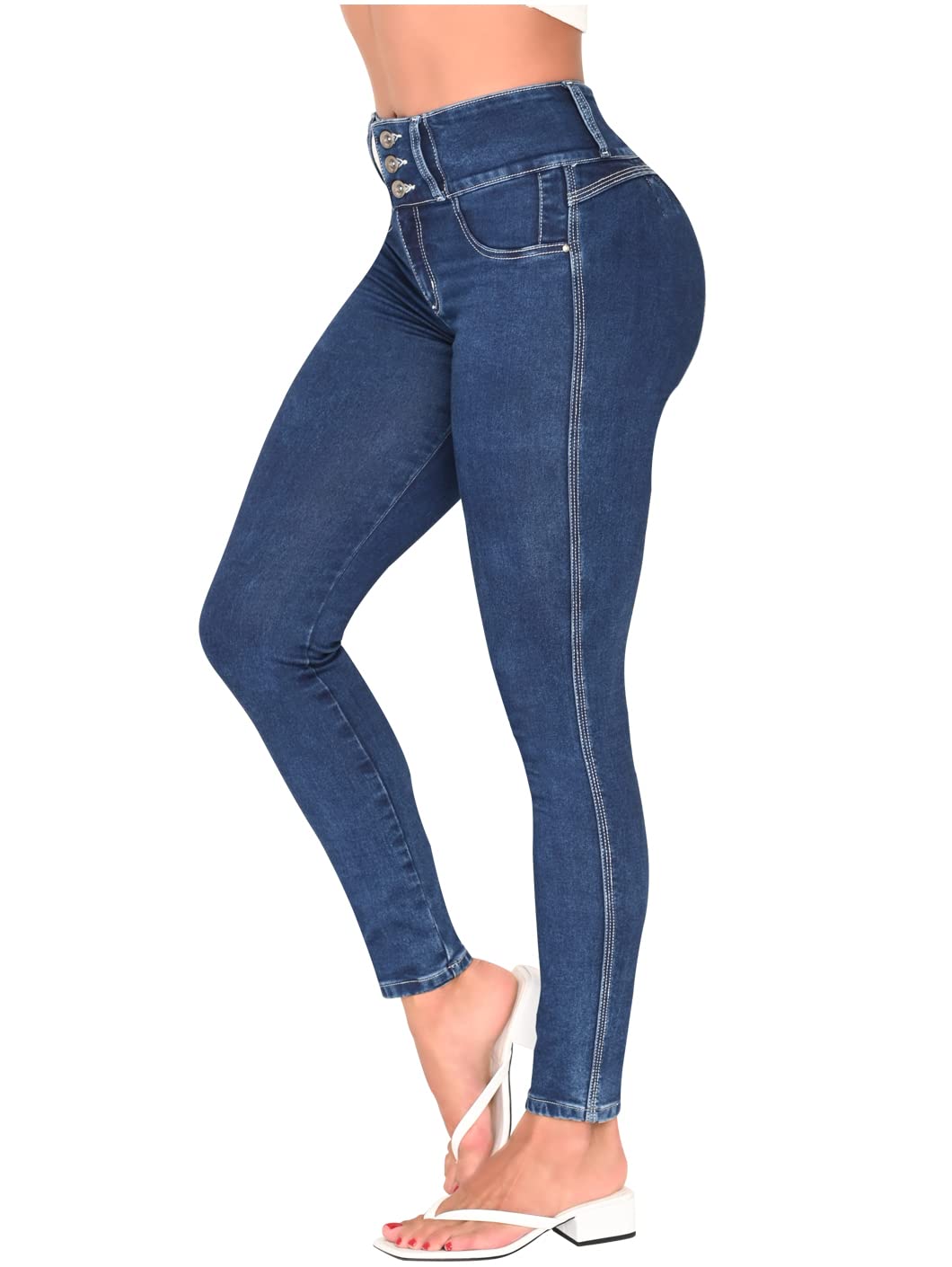 L.O.W.L.A SHAPEWEAR High Waisted Butt Lifting Jeans for Women - Colombian Style Tummy Control Denim Pants | Perfect for Date Night, Work & Casual Outfits
