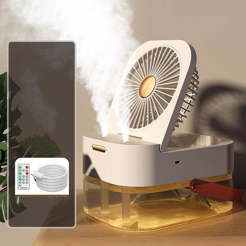 BreezeMist Portable Cooling Humidifier with Mister Light - Personal Air Cooler for Home, Office & Travel - USB Rechargeable Mini Humidifier for Dry Skin Relief & Summer Cooling