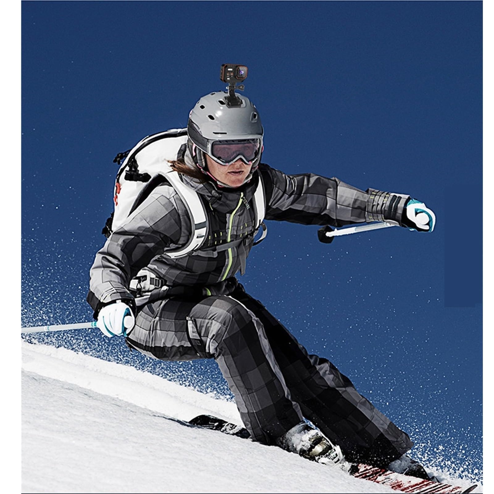 MZZYG 4K60FPS Waterproof Action Camera with Remote Control & Touch Screen - 64GB Card & Selfie Stick Included - Perfect for Sports, Helmet Mounting, Driving & Vlogging